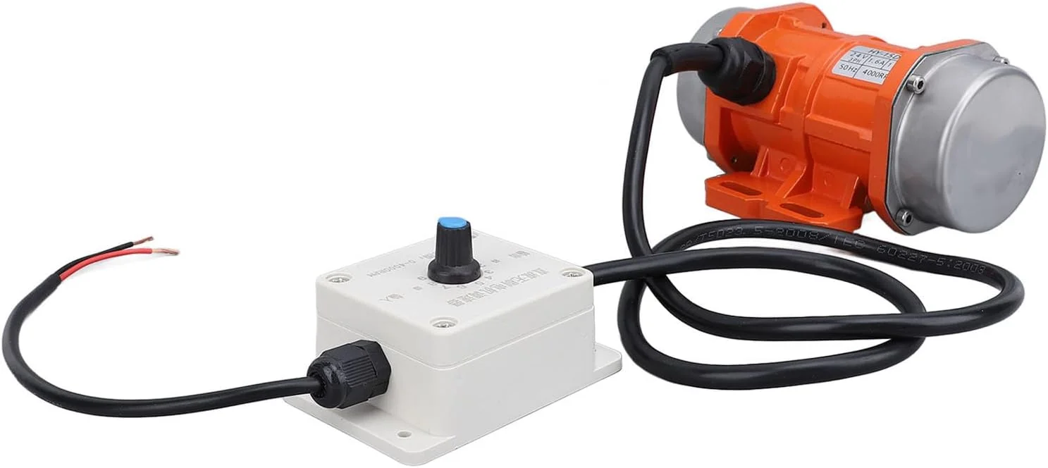 موتور ویبره براشلس DC24V لوکوت، 4000 دور در دقیقه، سرعت قابل تنظیم، ضد آب IP65، موتور ویبراتور بتن برقی کوچک (20 وات)