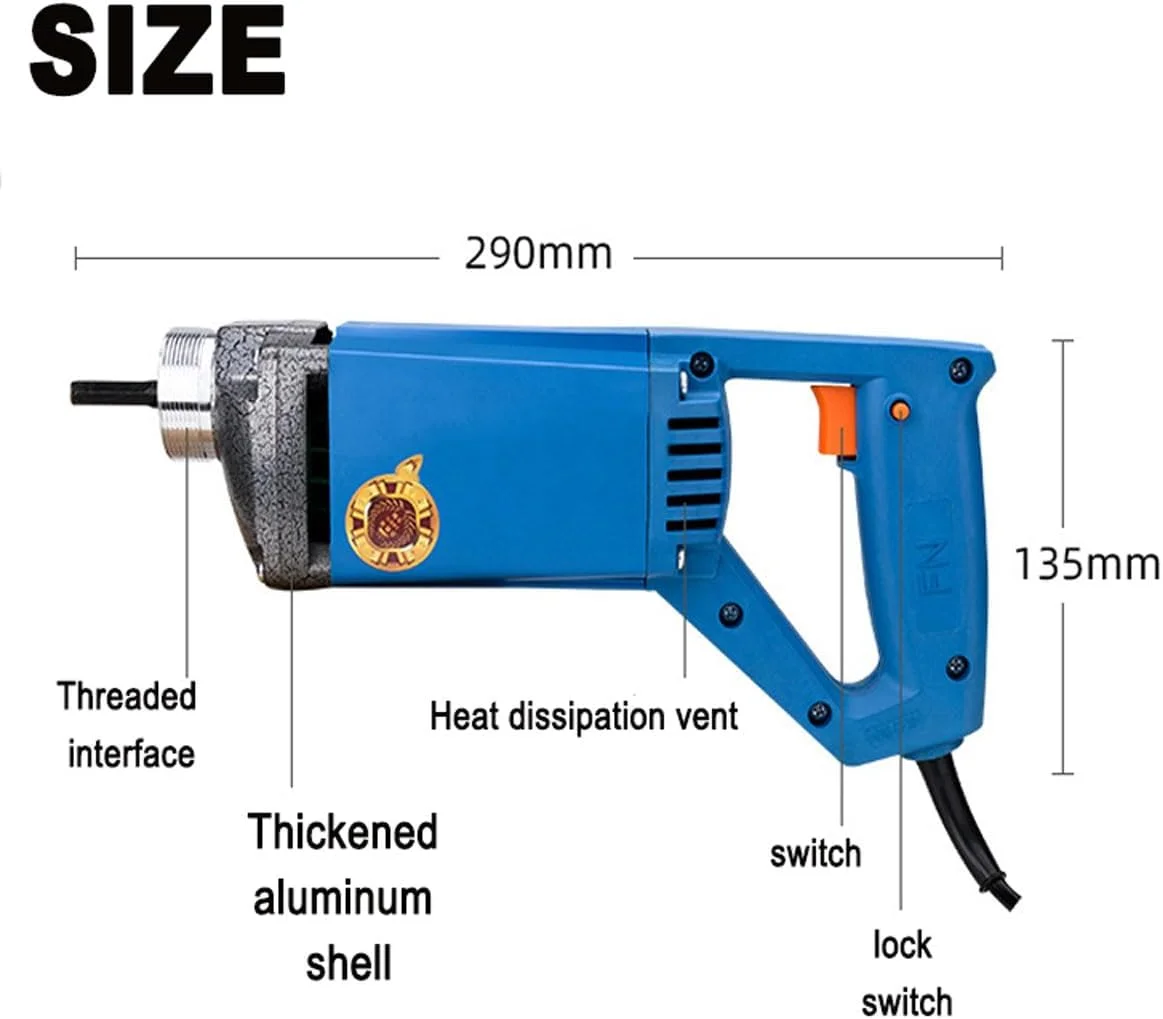 ویبراتور بتن دستی JOSBY، با شفت 3.2 فوتی، موتور مسی قدرتمند 1200 واتی، ابزار ارتعاشی قابل حمل سیمان، دکمه قفل سوئیچ، برای گاردریل های بزرگراه، ساخت پل ویبراتور بتن دستی JOSBY، با شفت 3.2 فوتی، موتور مسی قدرتمند 1200 واتی، ابزار ارتعاشی قابل حمل سیمان، دکمه قفل سوئیچ، برای گاردریل های بزرگراه، ساخت پل