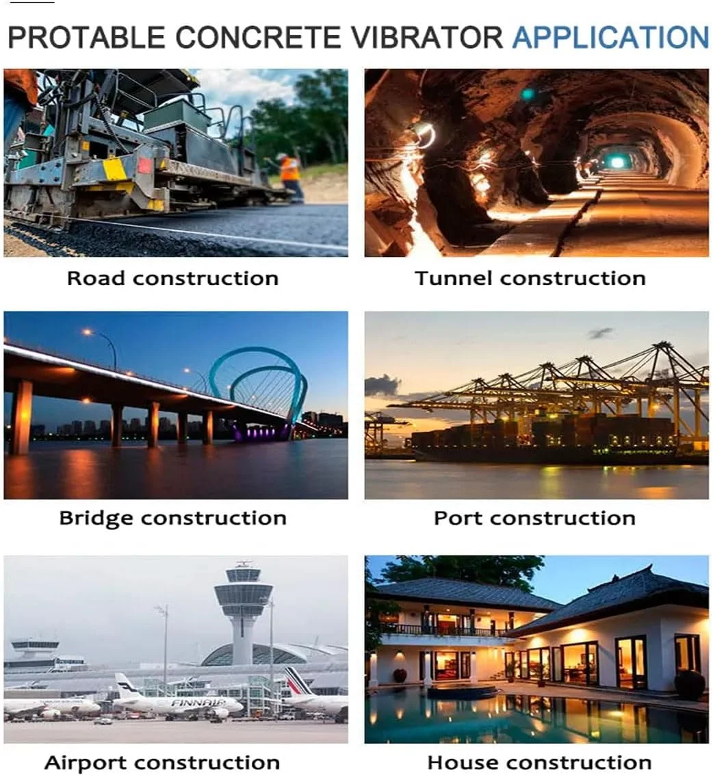 ویبراتور بتن برقی دستی 1200 وات JOSBY، ابزار ویبره بتن برقی با شفت 2 متری، طراحی پنجره اتلاف حرارت در دو طرف، حذف حباب هوا و مخلوط کردن بتن ویبراتور بتن برقی دستی 1200 وات JOSBY، ابزار ویبره بتن برقی با شفت 2 متری، طراحی پنجره اتلاف حرارت در دو طرف، حذف حباب هوا و مخلوط کردن بتن