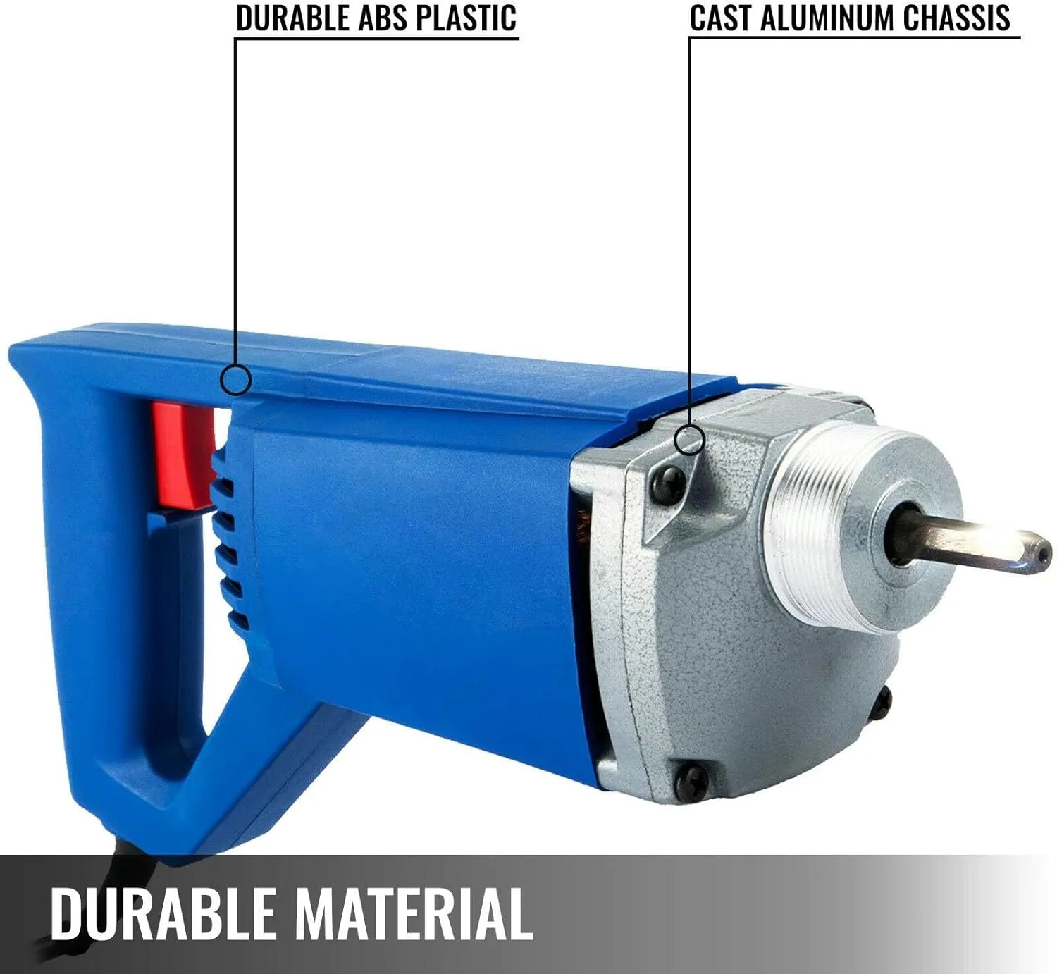 ویبراتور بتن برقی لنگجی 800 وات با سوزن ویبره 35 میلی متری و شلنگ 1.5 متری موتور تمام مسی برای ویبره ستون سیمانی