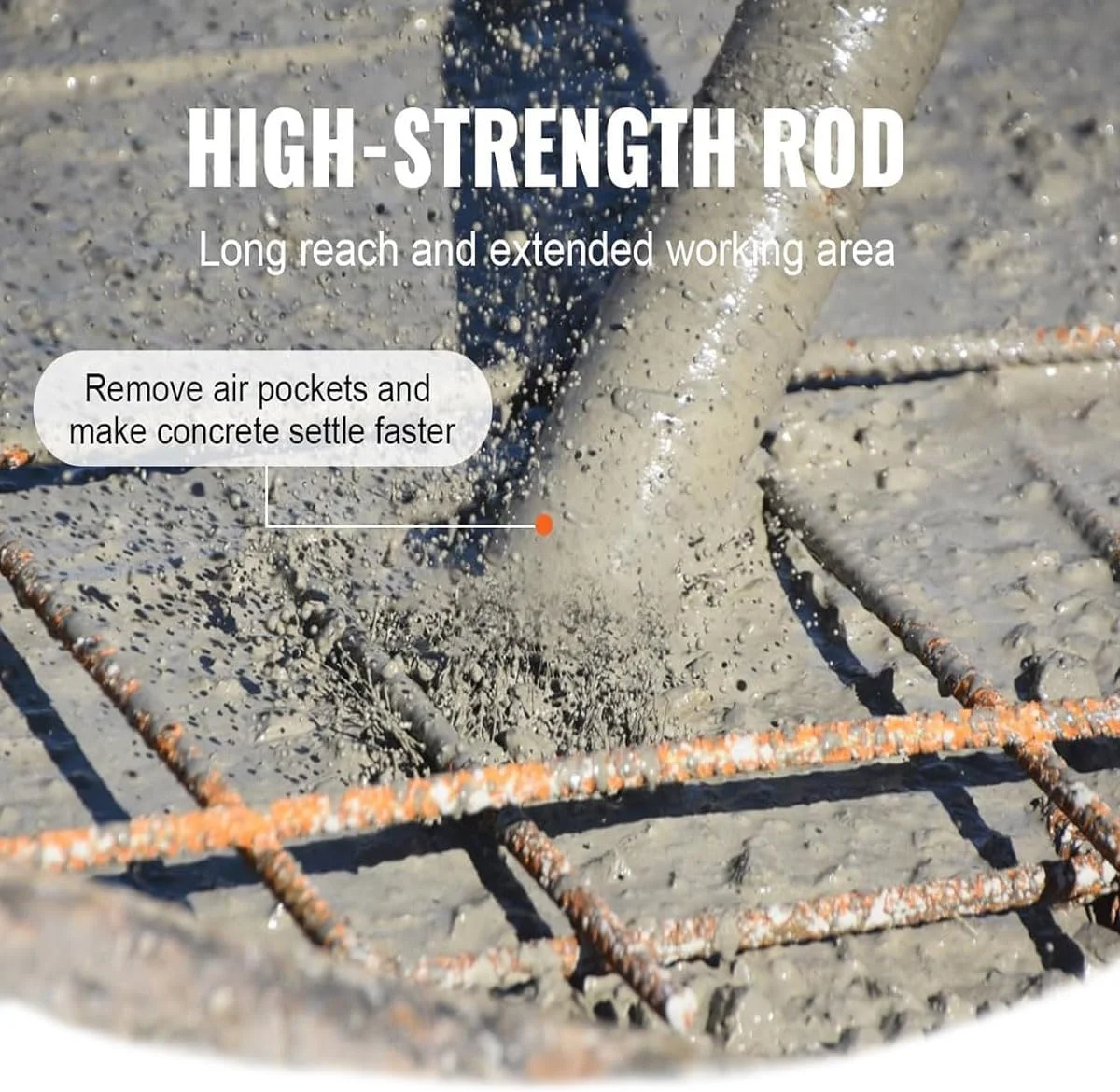 ویبراتور بتن دستی 1200 واتی JOSBY، با شفت انعطاف پذیر 1.5 متری، موتور مسی قدرتمند 230 هرتزی، ابزار ویبره بتن قابل حمل برای نرده های محافظ بزرگراه، ساخت پل ویبراتور بتن دستی 1200 واتی JOSBY، با شفت انعطاف پذیر 1.5 متری، موتور مسی قدرتمند 230 هرتزی، ابزار ویبره بتن قابل حمل برای نرده های محافظ بزرگراه، ساخت پل