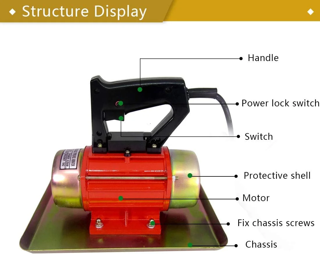ویبراتور بتن JACOJE، ویبراتور صفحه تخت بتن، ماله کشی بتن دستی، دستگاه ویبراتور بتن، 250 وات، 2840 دور در دقیقه، 220 ولت (رنگ: قرمز) ویبراتور بتن JACOJE، ویبراتور صفحه تخت بتن، ماله کشی بتن دستی، دستگاه ویبراتور بتن، 250 وات، 2840 دور در دقیقه، 220 ولت (رنگ: قرمز)