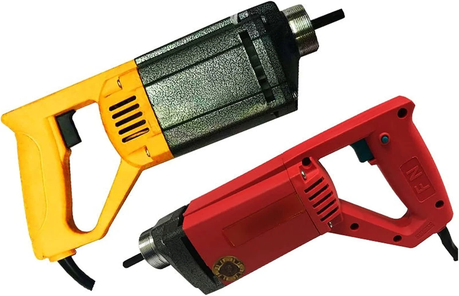 ویبراتور بتن JACOJE، ویبراتور ساختمانی، ویبراتور بتن برقی دستی، از بین برنده حباب سیمان با شلنگ 1 متری، 1.2 متری، 1.5 متری، حذف حباب های هوا و تراز کردن بتن (اندازه: میله 1 متری (بدون موتور)