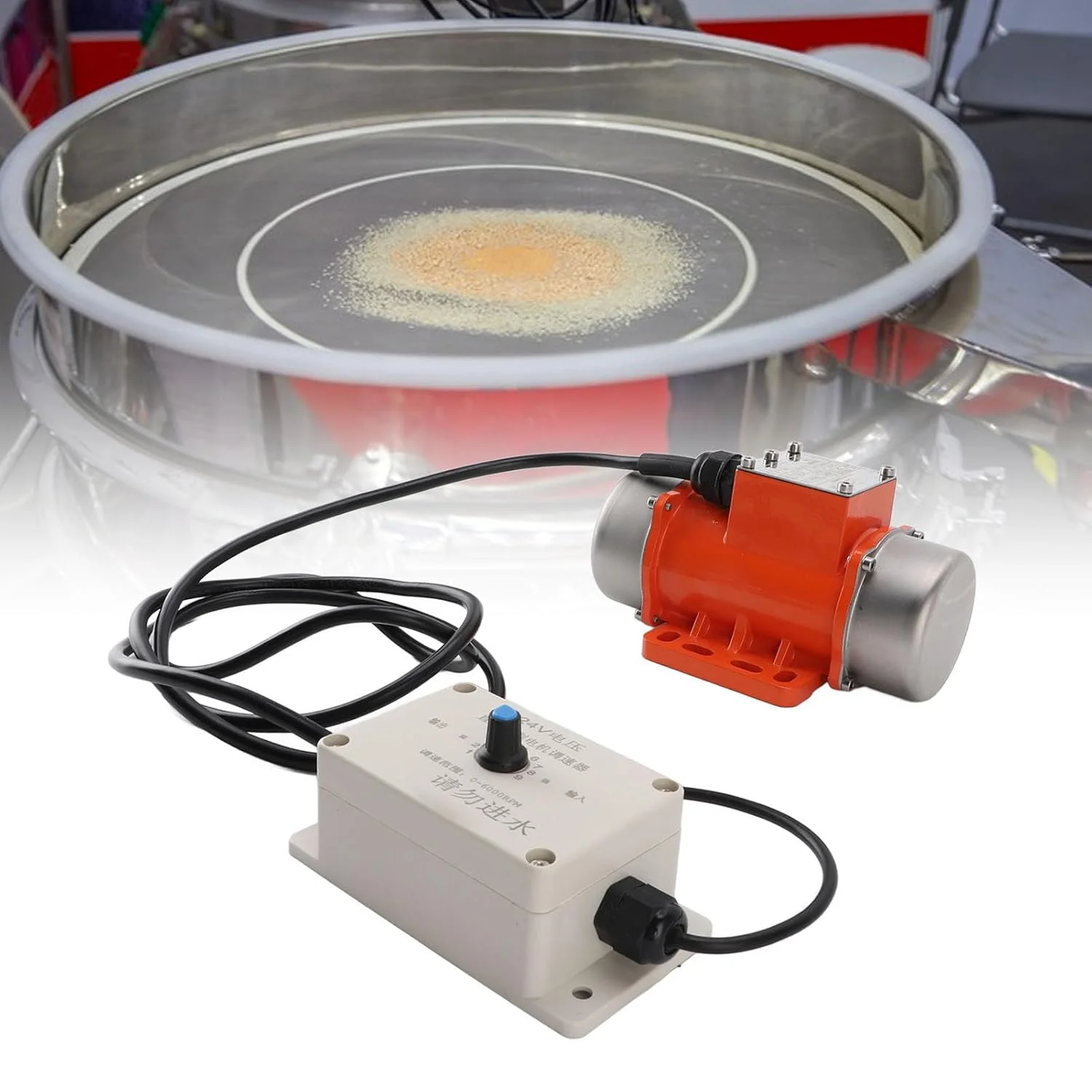 موتور ویبراتور بتن 24 ولت DC جیاوو، موتور ویبره بدون جاروبک، سرعت قابل تنظیم با نمایشگر دیجیتال، موتور ویبره الکتریکی IP65، ویبراتور بتن آلیاژ آلومینیوم (70 وات)