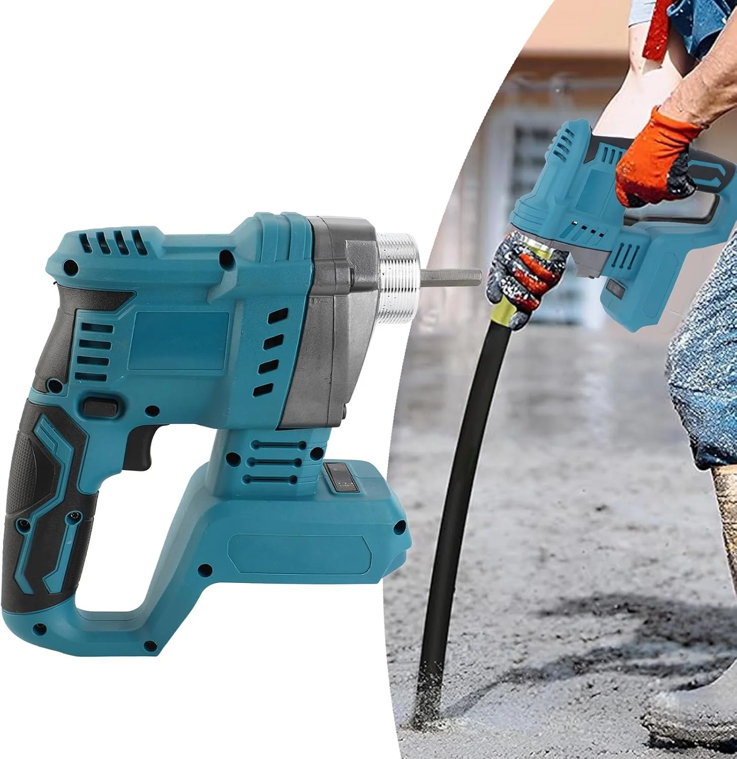 ویبراتور بتن برقی Haofy، ابزار ساخت و ساز با جنس ABS برای BL1830 18 ولت 800 وات مناسب برای کارگران ساختمانی