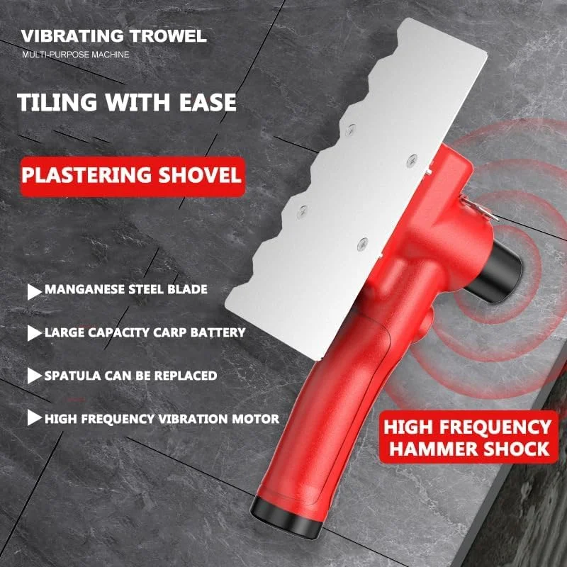 ابزار پرداخت بتن HYQNG با سرعت 12000 دور در دقیقه، ویبراتور کاشی، شمشه برقی 20 سانتی متری با تیغه و اسکراپر برای تراز کردن سطح سیمان و پردازش بتن