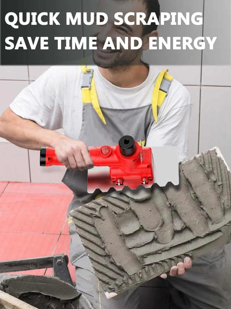 ابزار پرداخت بتن HYQNG با سرعت 12000 دور در دقیقه، ویبراتور کاشی، شمشه برقی 20 سانتی متری با تیغه و اسکراپر برای تراز کردن سطح سیمان و پردازش بتن