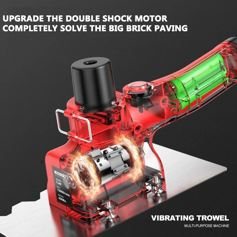 ابزار پرداخت بتن HYQNG با سرعت 12000 دور در دقیقه، ویبراتور کاشی، شمشه برقی 20 سانتی متری با تیغه و اسکراپر برای تراز کردن سطح سیمان و پردازش بتن