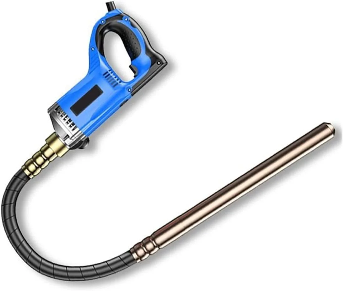 ویبراتور بتن HANEFRE، سبک تصادفی، ویبراتورهای برقی بتن دستی، از بین برنده حباب های سیمان با میله مسی 1 متری، 1.2 متری، 1.5 متری، ابزار بتن (موتور 1980 واتی + میله 1 متری)