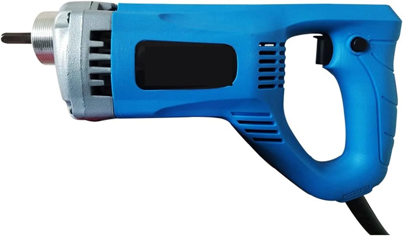 ویبراتور بتن هانزالا، ویبراتور ساختمانی، ویبراتور بتن دستی برقی، از بین برنده حباب سیمان با شلنگ 1 متری، 1.2 متری، 1.5 متری، حذف حباب های هوا و تراز کردن بتن (موتور 1300 وات + میله 1 متری)