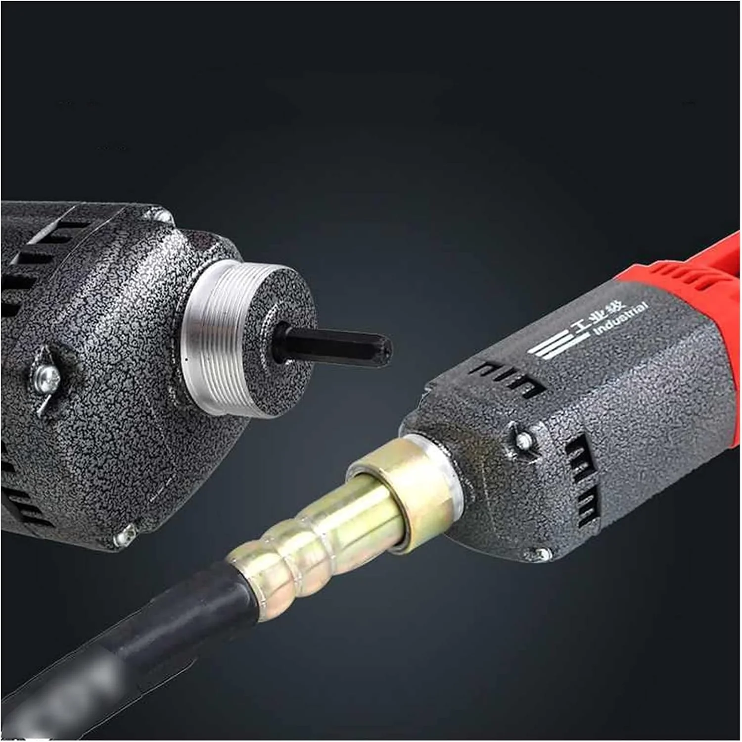 ویبراتور بتن دستی HANEFRE، ویبراتور برقی بتن، از بین برنده حباب های سیمان با میله مسی 1 متری، 1.2 متری، 1.5 متری (میله 1.2 متری 25#)