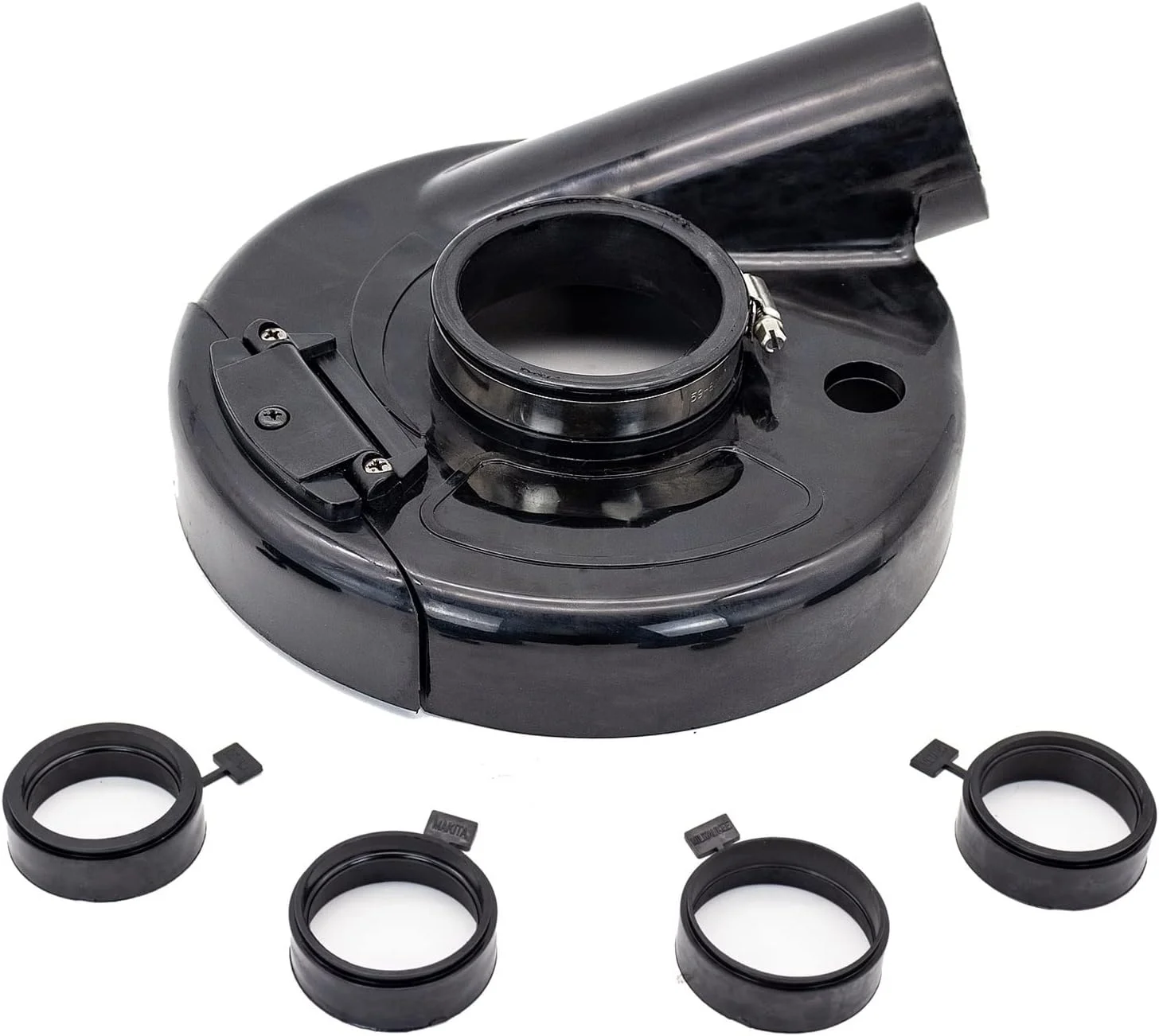 GZDZHP ویبراتور کاشی دستی، فرز زاویه ای روکش گرد و غبار 7 اینچی، سطح جهانی جاروبرقی بدون گرد و غبار با 4 عدد حلقه موقعیت یابی، برای سنگ، بتن و گرانیت، مکش فوق العاده