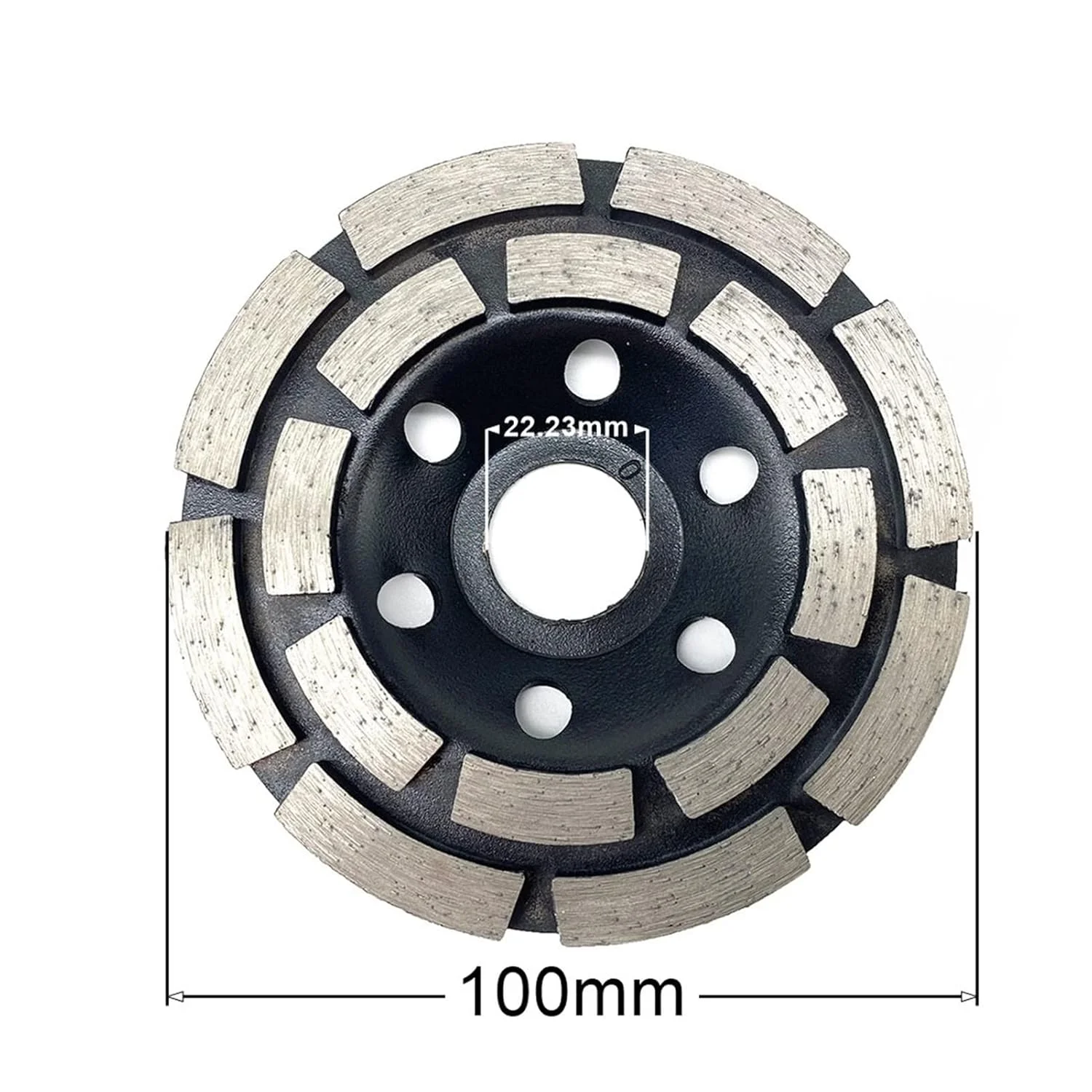 ویبراتور کاشی دستی به همراه 3 عدد صفحه سنگ زنی الماسه دو ردیفه 100 میلی متری کاسه ای برای مرمر، گرانیت و بتن با مکش فوق العاده - Leunlee