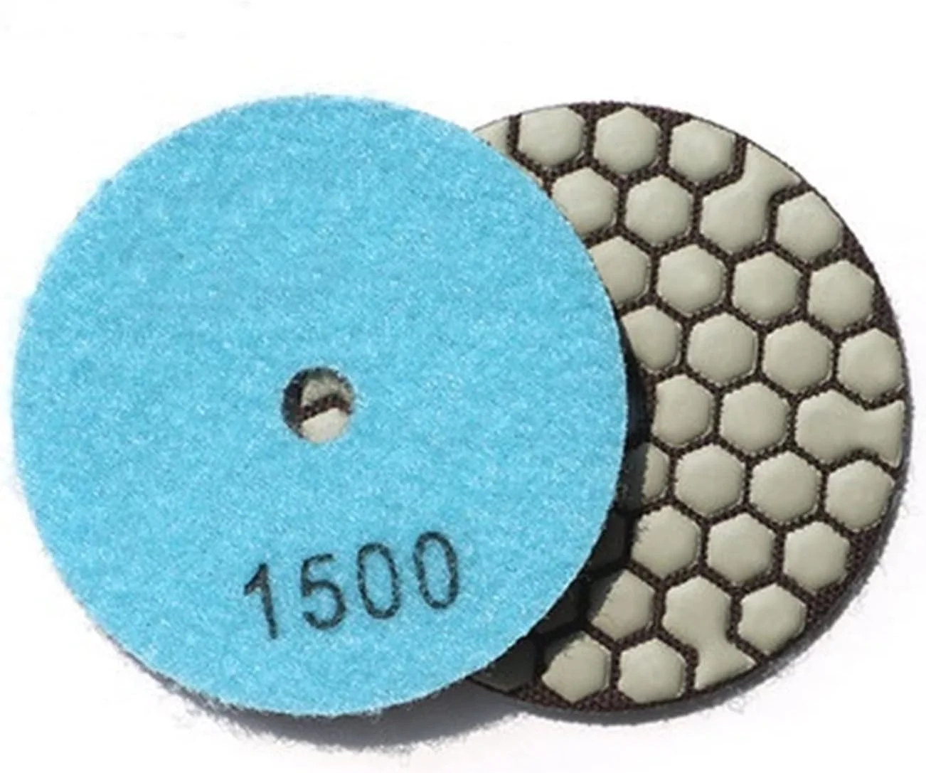 ست ویبراتور کاشی دستی 7 عددی، پد پولیش خشک انعطاف پذیر الماسه برای سنگ گرانیت بتن مرمر + 1 پد پشتیبان با مکش فوق العاده Leunlee