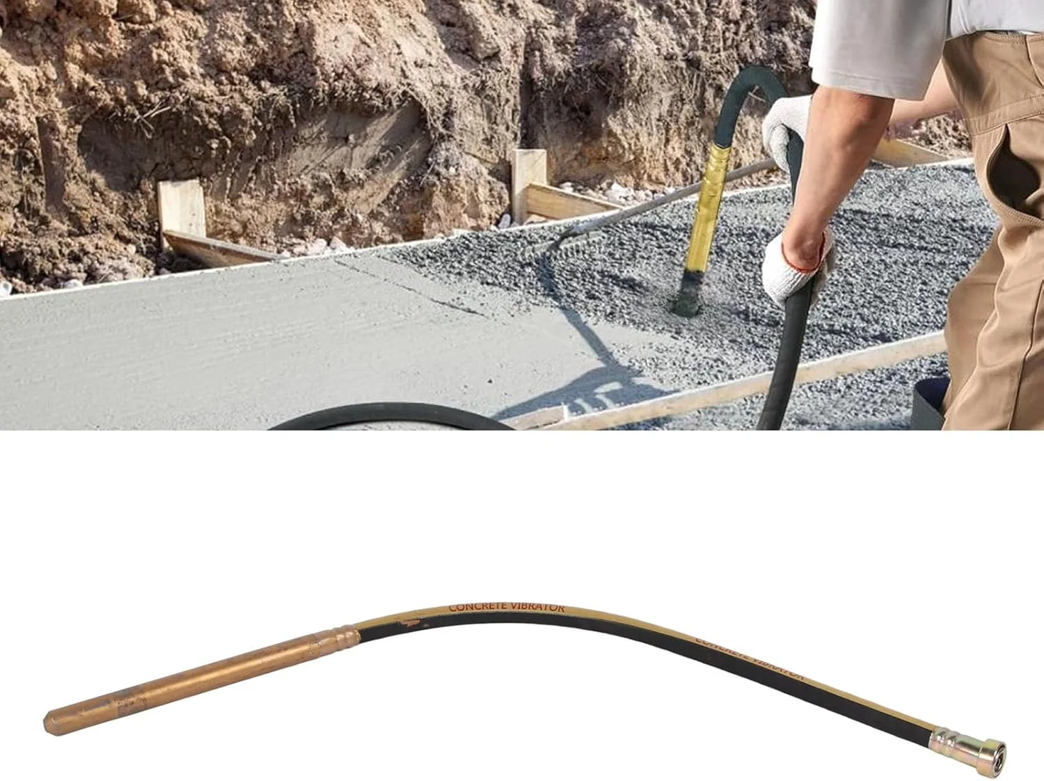 شفت ویبراتور بتن دستی، میله ویبره چند منظوره غیر افتادنی، ویبراتور سیمان با مداد قابل حمل برای حذف حباب هوا و مخلوط کردن بتن، طول شفت
