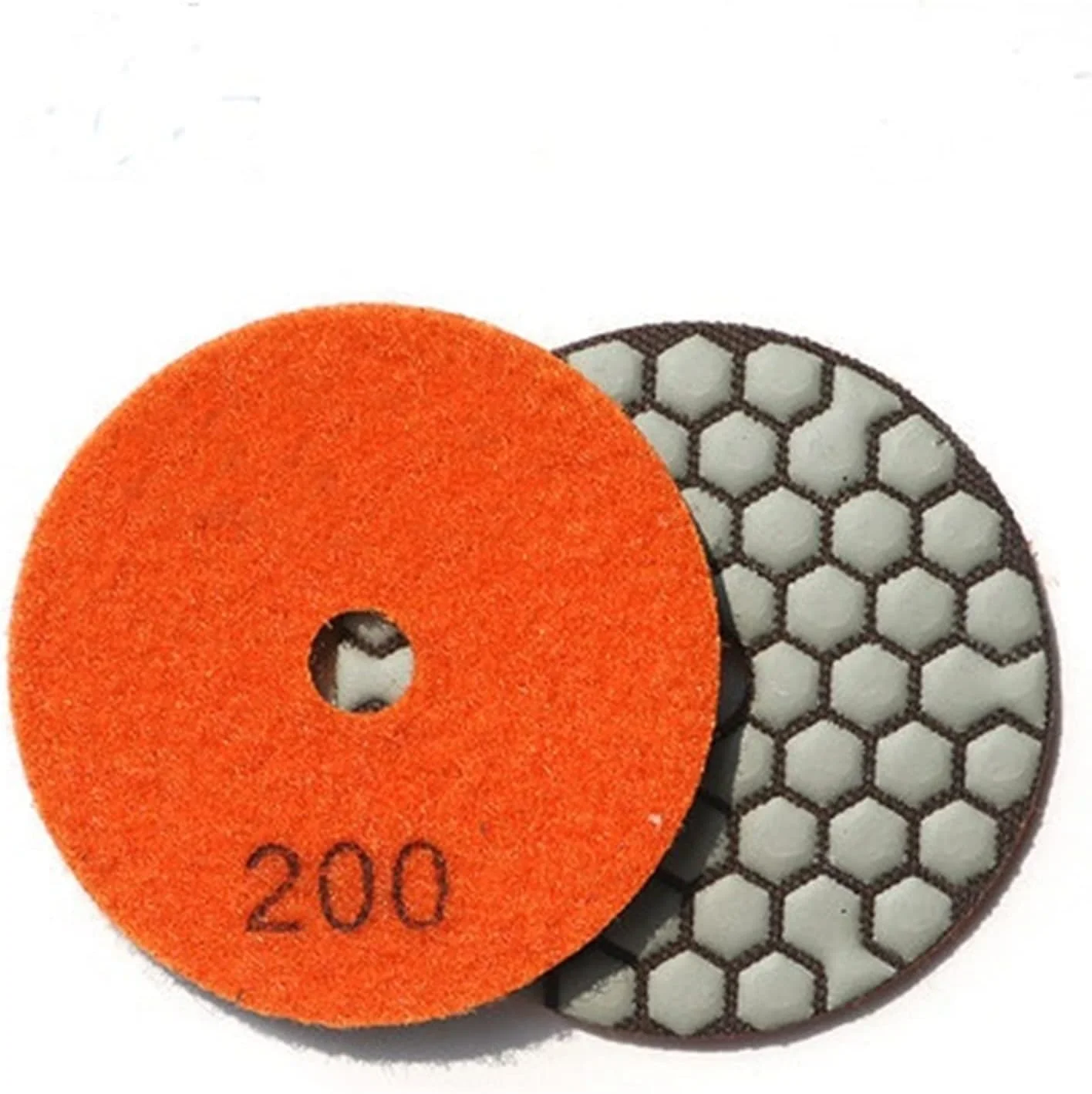 ست ویبراتور کاشی دستی 7 عددی، پد پولیش خشک انعطاف پذیر الماسه برای سنگ گرانیت بتن مرمر + 1 پد پشتیبان با مکش فوق العاده Leunlee