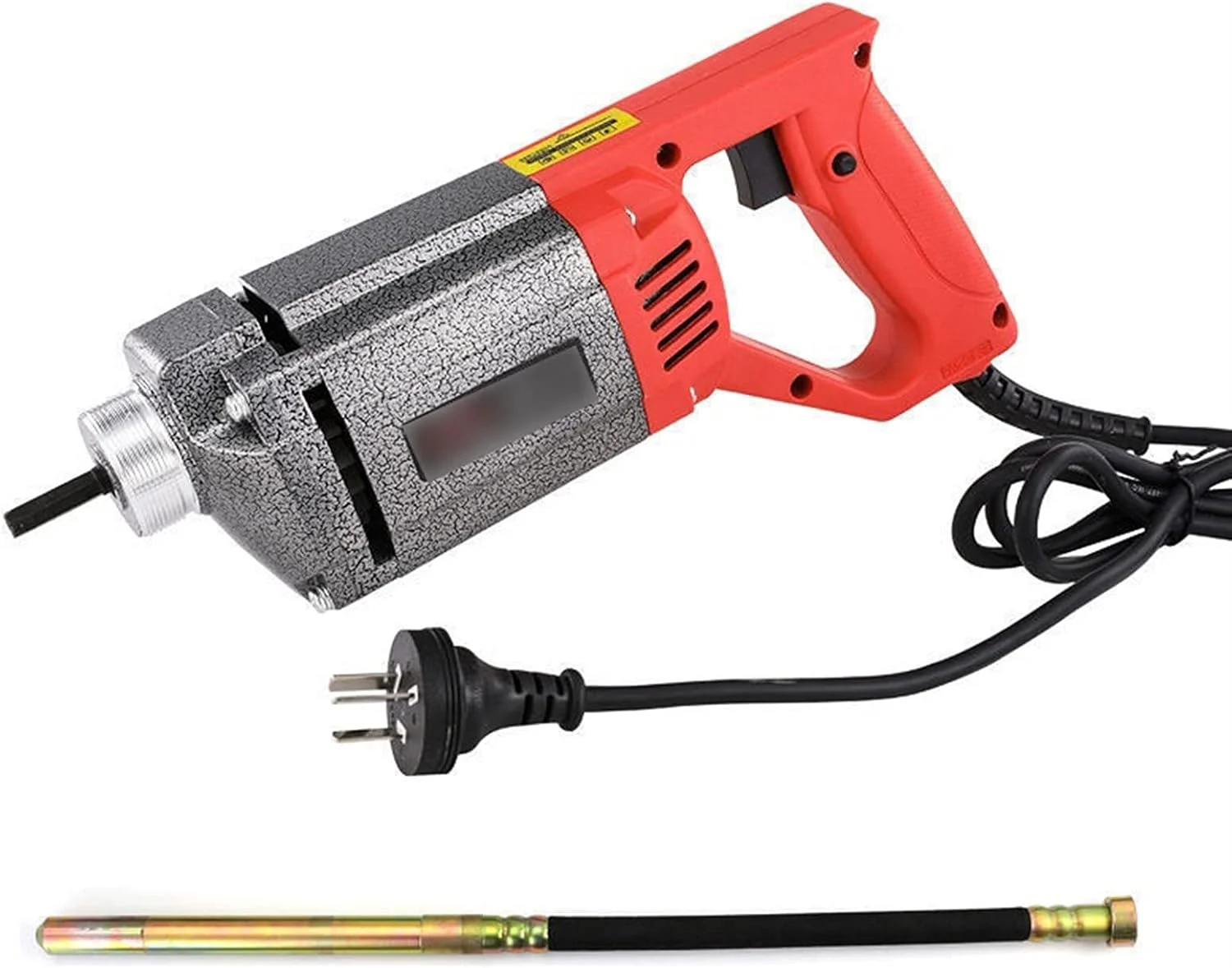 ویبراتور بتن GZDrdkf 1500W، ویبراتورهای بتن دستی برقی، از بین برنده حباب سیمان با میله مسی 1 متری، 1.2 متری، 1.5 متری، ابزار بتن (موتور 1500 وات + میله 25# 1.5 متری)