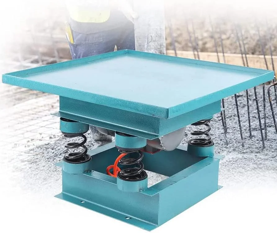 میز ویبره بتن GZDodek، 220 ولت، 550 وات، ویبراتور برقی صفحه تخت بتن، میز لرزان، لرزش 2860 بار در دقیقه برای حذف حباب های هوا، 50X50X35 سانتی متر