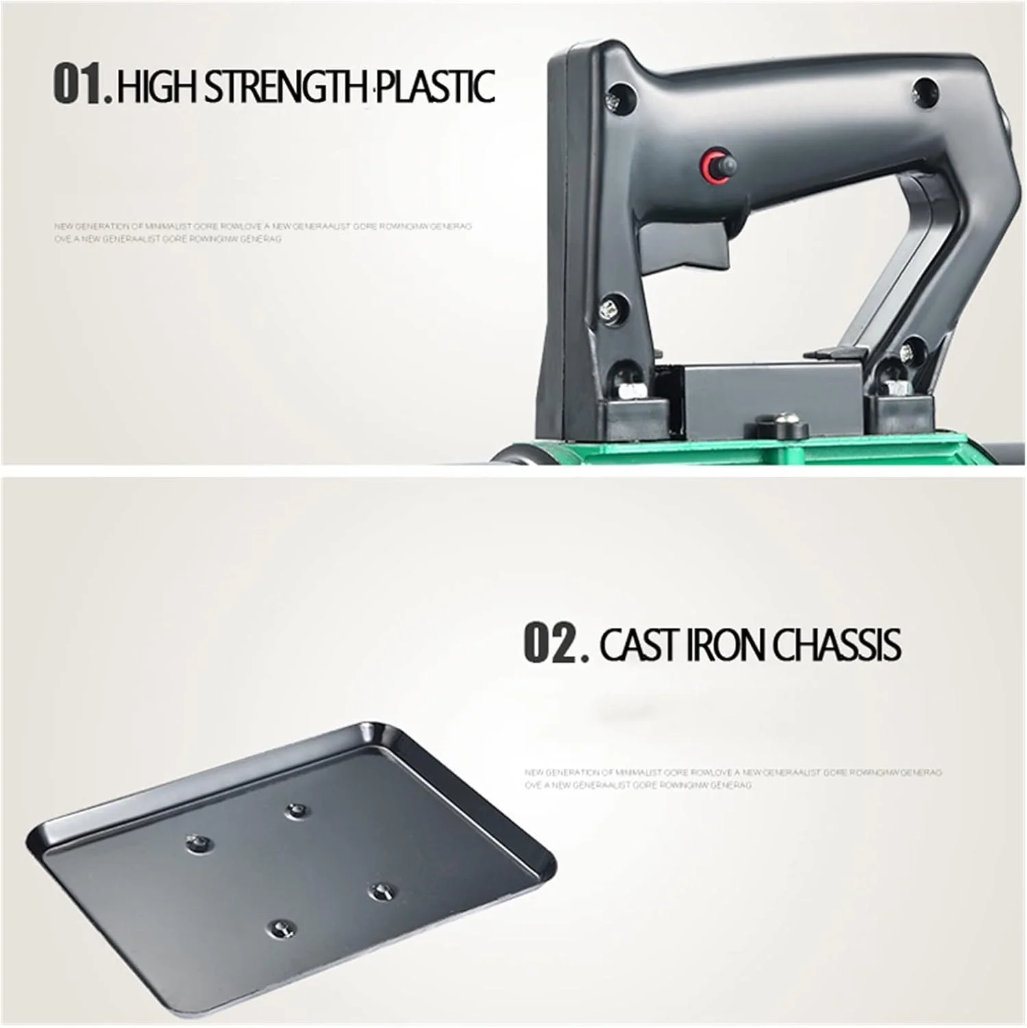 دستگاه ویبراتور کاشی GZDcjsc، تراز کننده، ویبراتور بتن، ماله ویبره بتن کوچک قابل حمل، ویبراتور صفحه اتصال (رنگ: 2 صفحه پایه 220، سایز: 1)