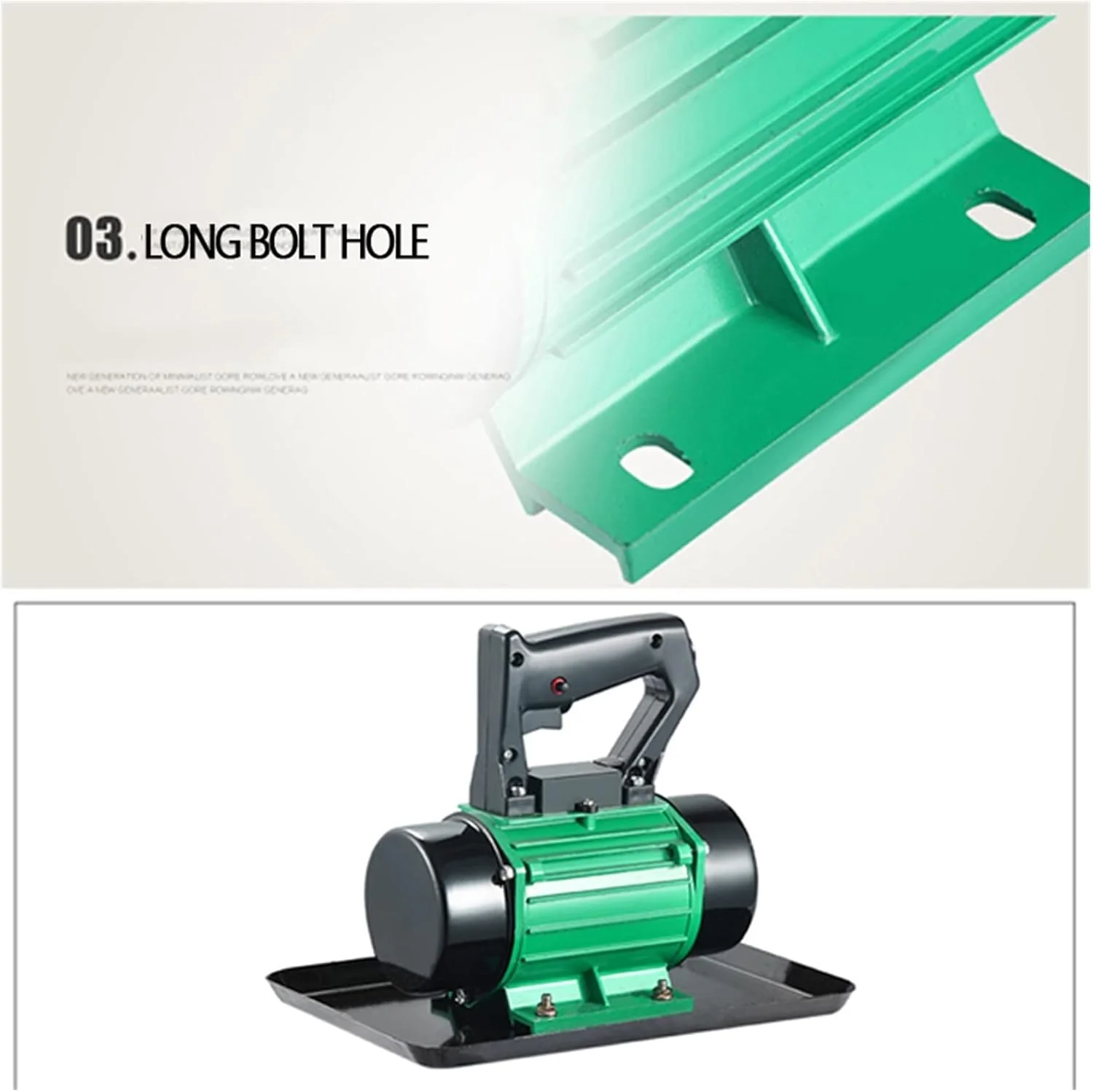 دستگاه ویبراتور کاشی GZDcjsc، تراز کننده، ویبراتور بتن، ماله ویبره بتن کوچک قابل حمل، ویبراتور صفحه اتصال (رنگ: 2 صفحه پایه 220، سایز: 1)