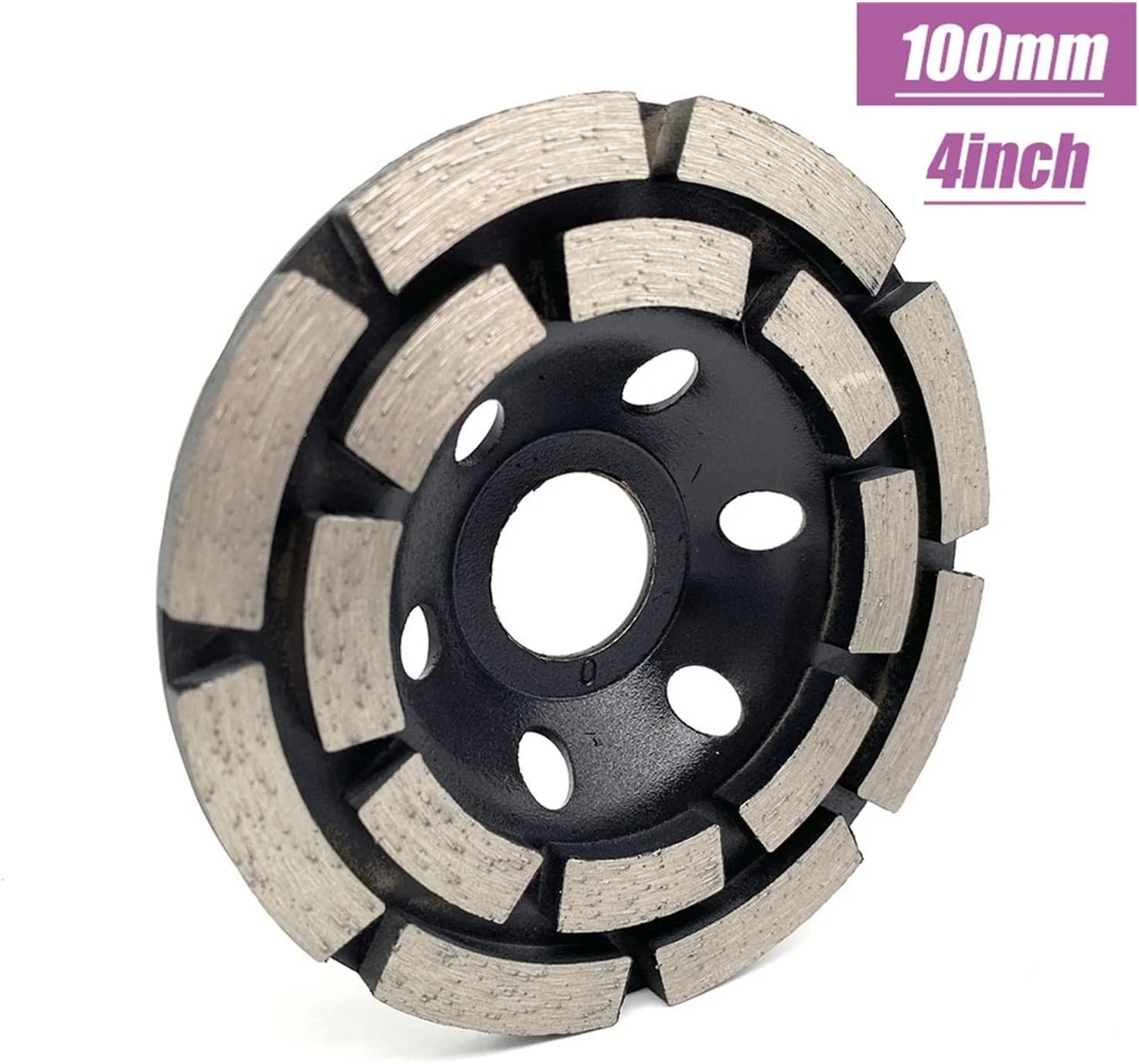 ویبراتور کاشی دستی GZDodek به همراه 3 عدد صفحه سنگ زنی الماسی دو ردیفه 100 میلی متری کاسه ای برای سنگ مرمر، گرانیت و بتن با مکش فوق العاده