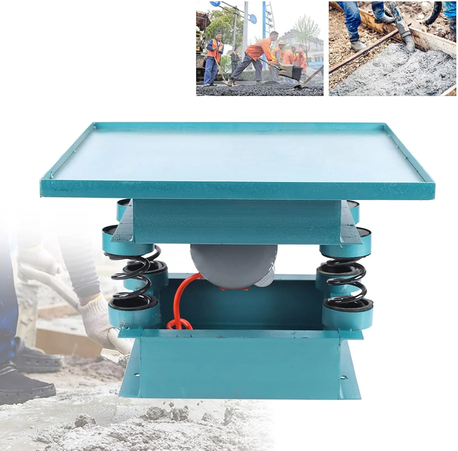 ویبراتور بتن GZDcjsc، میز ویبره بتن 0.55 کیلووات، دستگاه ویبره صفحه تخت بتن 2860 بار در دقیقه با فنر ضخیم برای خروج حباب های هوا