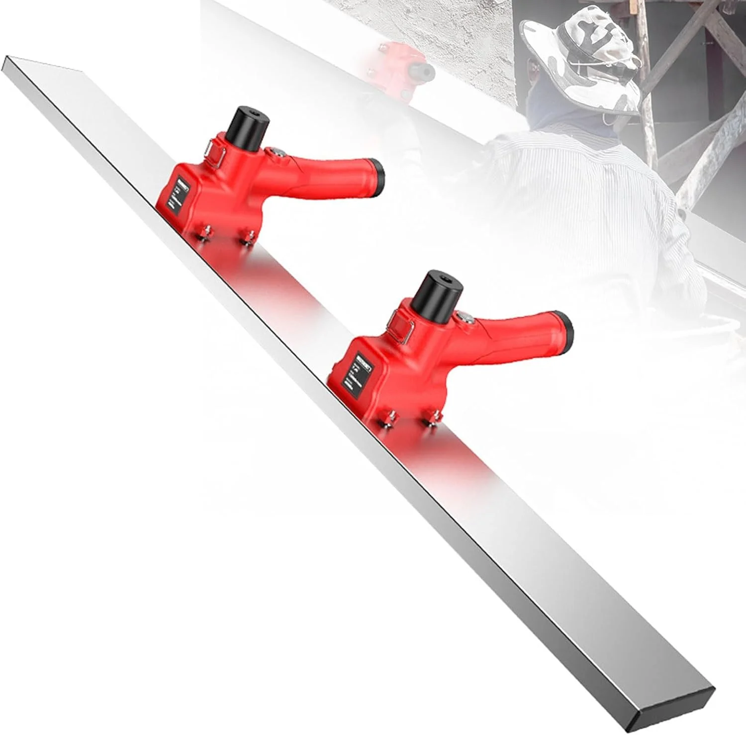 ماله برقی بتن GRERTX، ویبراتور سیمانی باتری دار با سرعت 12000 دور در دقیقه با موتور ویبراتور دوگانه، شمشه تراز ویبره ای بتن، دسته ضد لغزش، برای پرداخت دیوار و کف