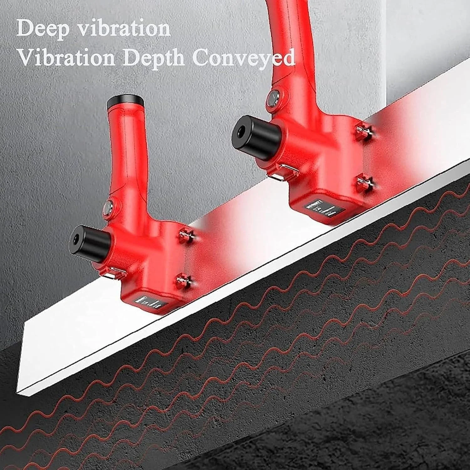 ماله برقی بتن GRERTX، ویبراتور سیمانی باتری دار با سرعت 12000 دور در دقیقه با موتور ویبراتور دوگانه، شمشه تراز ویبره ای بتن، دسته ضد لغزش، برای پرداخت دیوار و کف