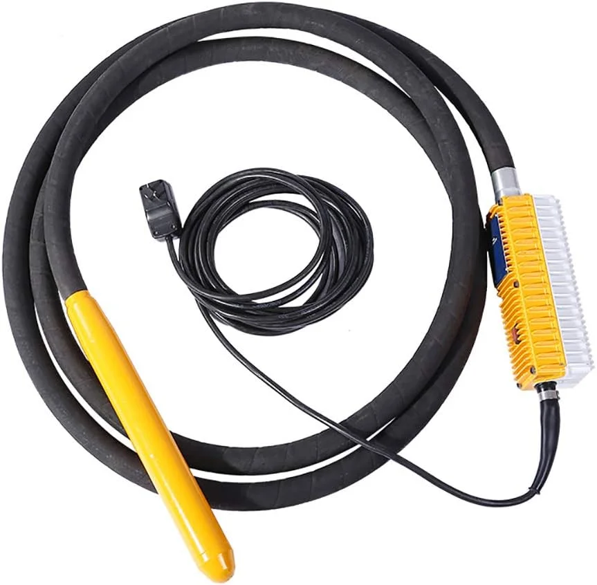 ویبراتور بتن برقی دستی بی صدا GHQERTY 220V، ویبراتور داخلی ساختمانی قابل حمل 4 متری 3200N 200Hz