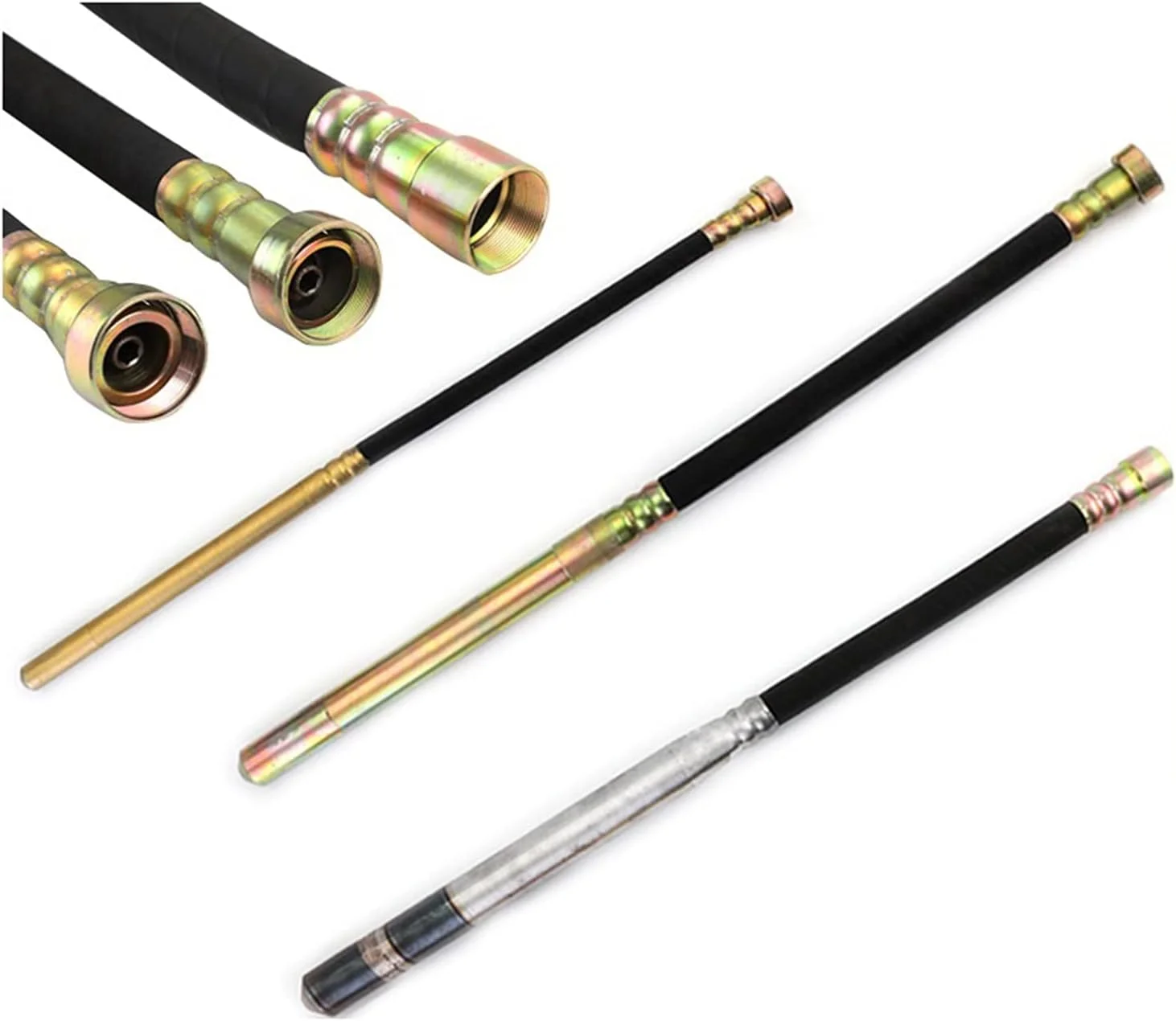 ویبراتور بتن قابل حمل GHQERTY، ویبراتور مدادی بتن، ویبراتور ساختمانی با شیلنگ 1 متری، 1.2 متری، 1.5 متری، حذف حباب های هوا و تراز کردن بتن (موتور 1500 وات بدون میله)