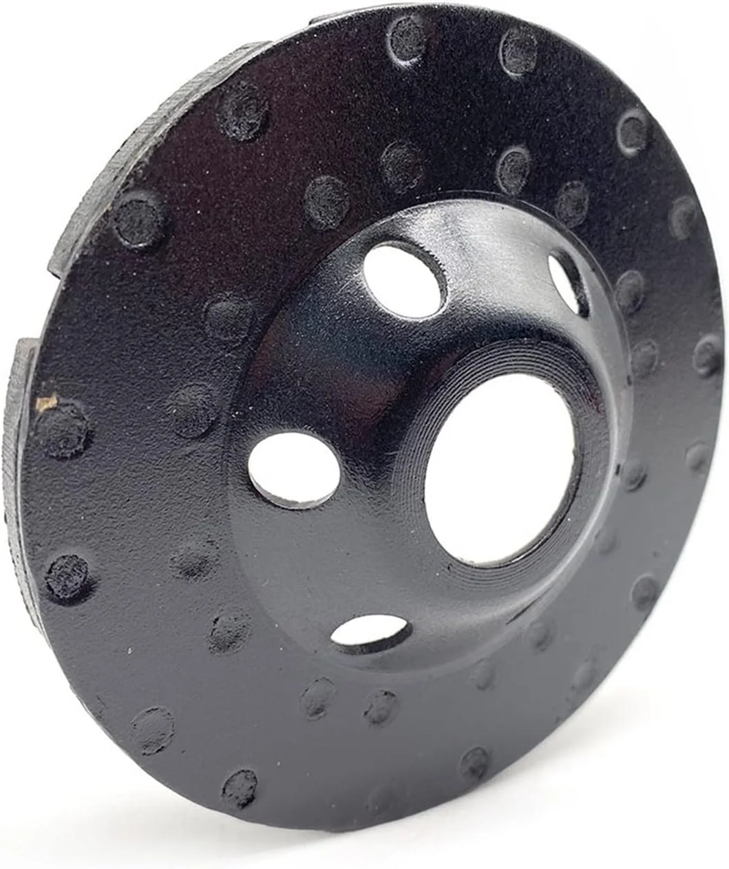 ویبراتور کاشی دستی GHQERTY، 3 عدد صفحه سنگ زنی الماسی دو ردیفه 100 میلی متری 4 اینچی، چرخ فنجانی سنگ زنی کاسه ای شکل برای مرمر، گرانیت، بتن با مکش فوق العاده