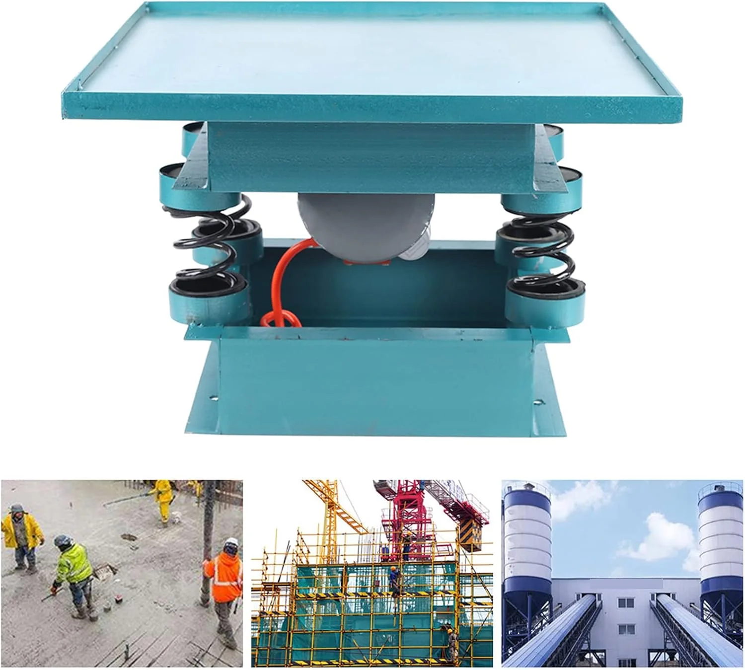 ویبراتور بتن GHQERTY، میز ویبره بتن 0.55 کیلووات، 2860 بار در دقیقه، دستگاه ویبره صفحه تخت بتن با فنر ضخیم برای خارج کردن حباب های هوا