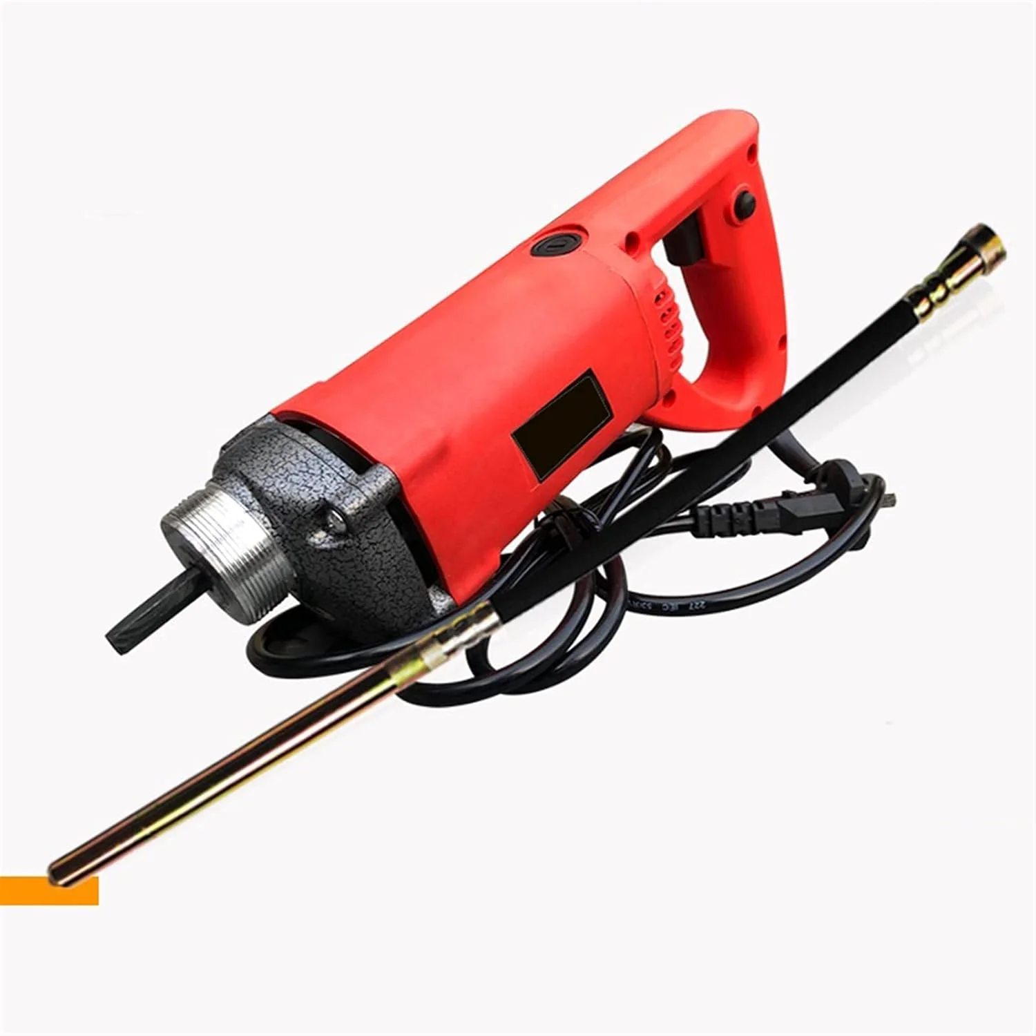 ویبراتور بتن GDJmnbv، ویبراتور ساختمانی، ویبراتور بتن برقی دستی، حذف کننده حباب سیمان با شیلنگ 1 متری، 1.2 متری، 1.5 متری (موتور 1750 وات + میله 1 متری)
