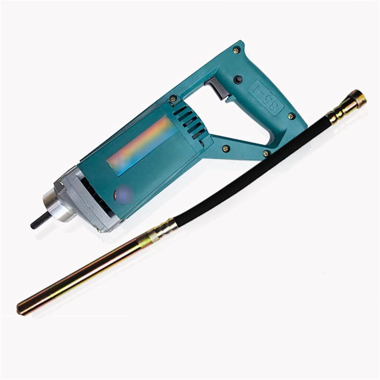 ویبراتور بتن GDJmnbv، ویبراتور ساختمانی، ویبراتور بتن برقی دستی، حذف کننده حباب سیمان با شیلنگ 1 متری، 1.2 متری، 1.5 متری (موتور 1750 وات + میله 1 متری)