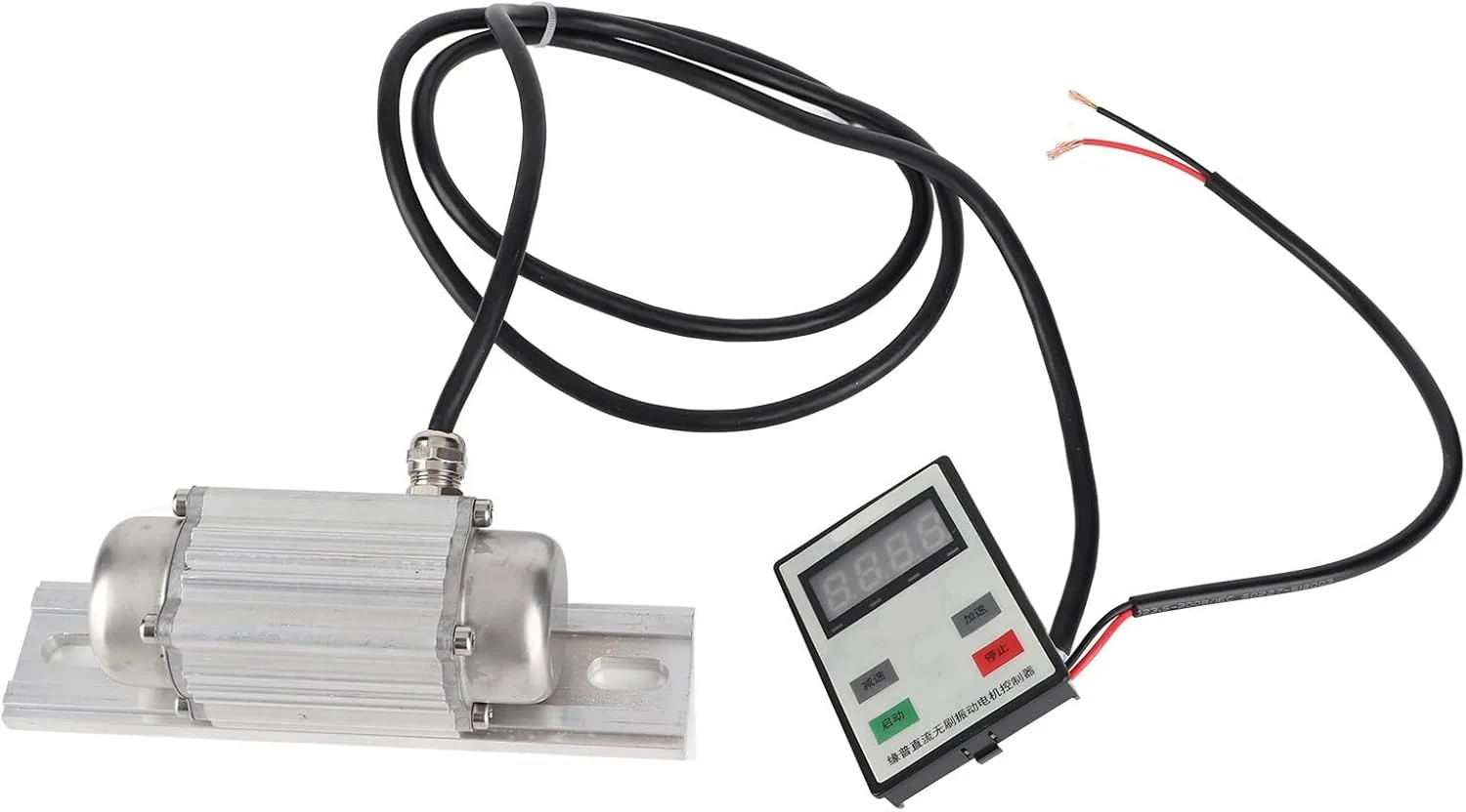 موتور ویبره عمومی، موتور ارتعاشی 7500 دور در دقیقه نمایشگر دیجیتال ویبراتور بتن با کنترل کننده سرعت 24 ولت DC بدون جاروبک برای میز لرزاننده شن و ماسه (30 وات)