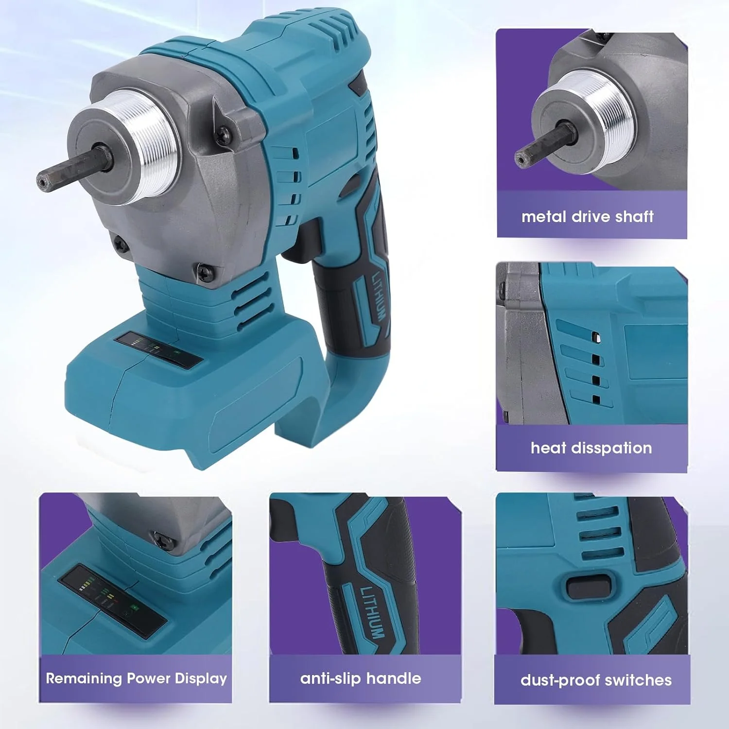 ویبراتور بتن Gearwell، ویبراتور برقی 18 ولت، ویبراتور میکسر بتن قابل حمل 800 وات، ویبراتور دستی سیمان برای کف باغ و پاسیو، ابزار بتن ریزی