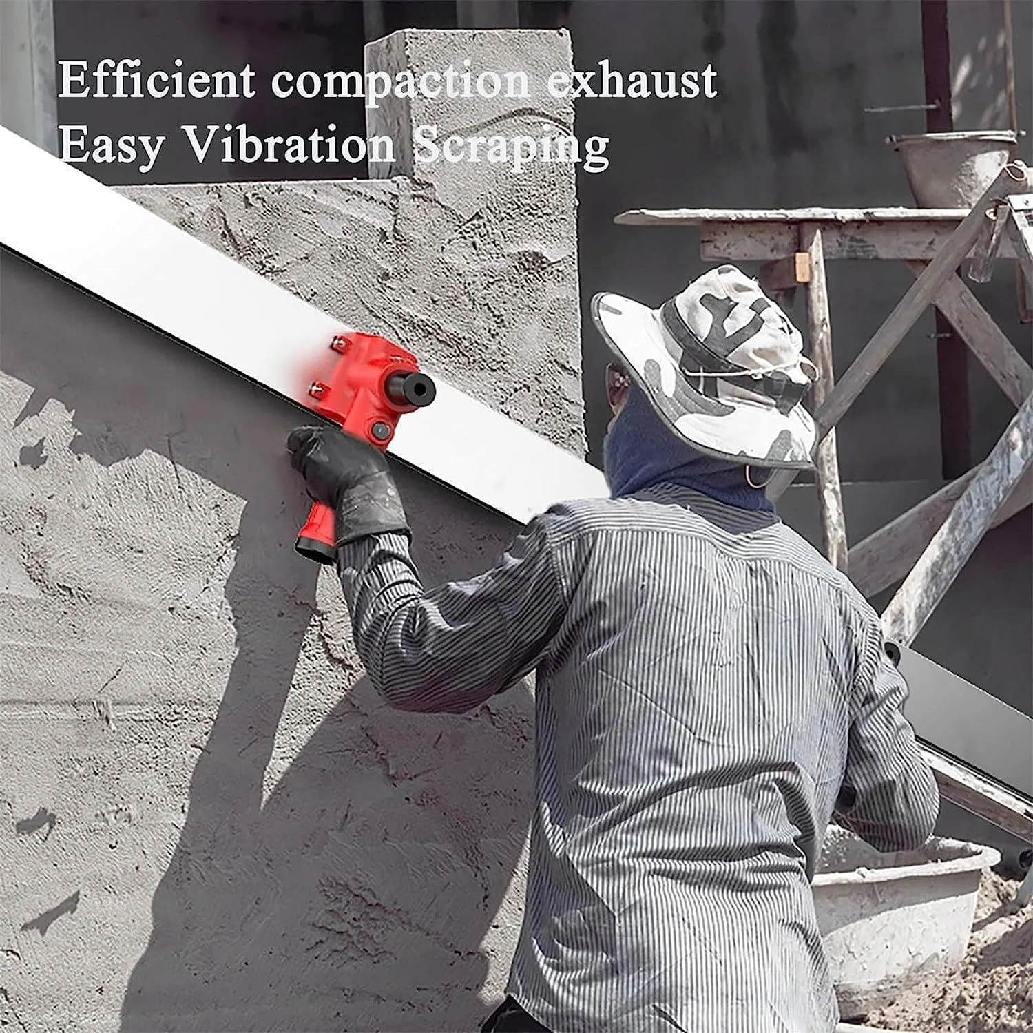 شمشه برقی SCIAZA، پرداخت نهایی سیمان بی سیم، ابزار ویبره برای پردازش بتن، 12000 دور در دقیقه تیغه 180 سانتی متری ابزار پرداخت بتن