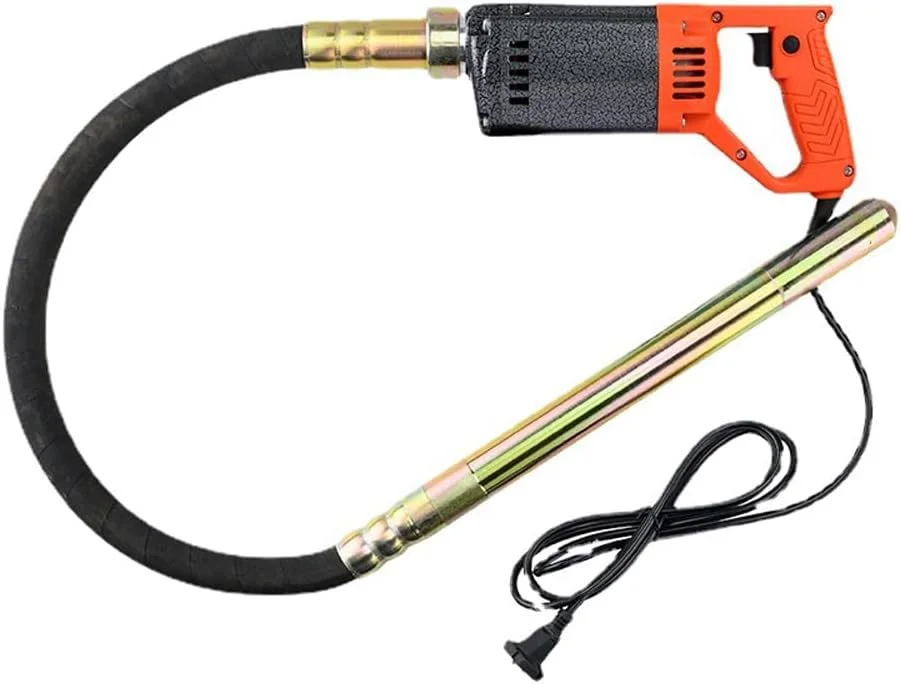 ویبراتور بتن دستی Eacam 1250W، ابزار ویبره برقی با شفت 1.5 متری برای مصارف گوناگون ساختمانی