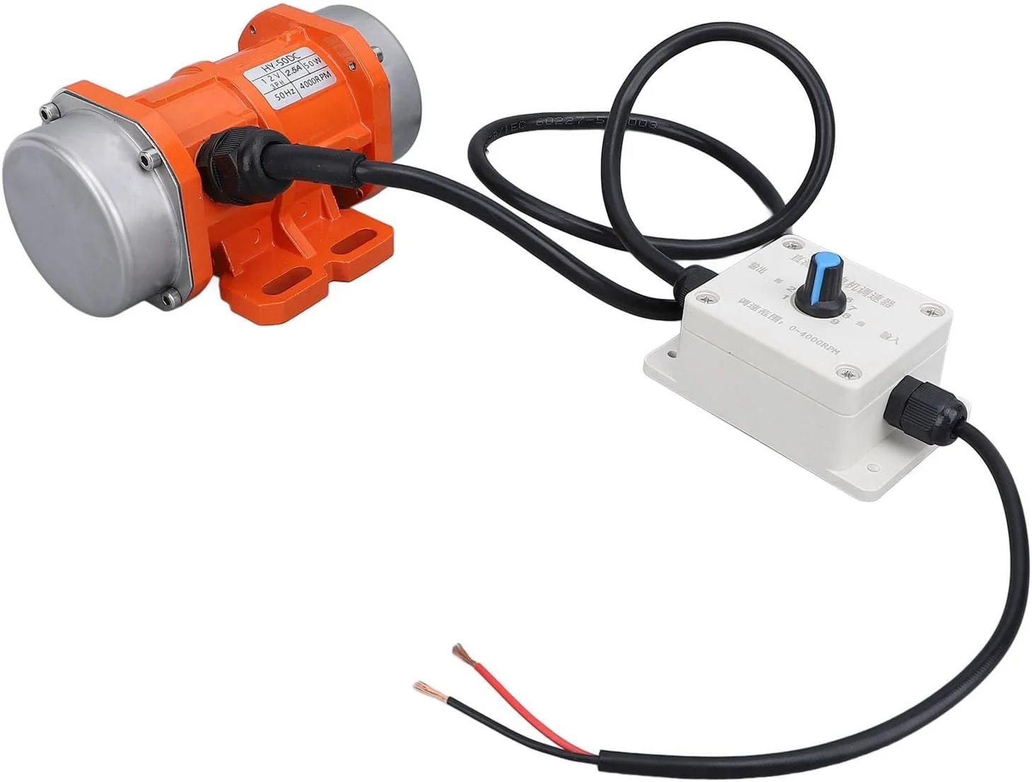 موتور ویبراتور بتن برقی Haofy IP65 با سرعت قابل تنظیم، موتور ویبراتور برس DC برای ماشین آلات مواد غذایی (50 وات)