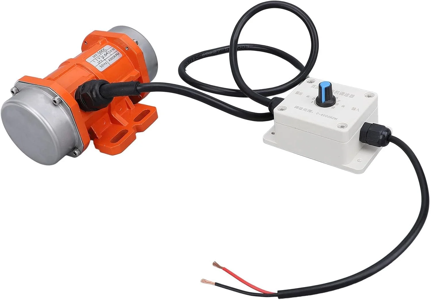 موتور ویبراتور بتن برقی Haofy IP65 با سرعت قابل تنظیم، موتور ویبراتور برس DC برای ماشین آلات مواد غذایی (50 وات)