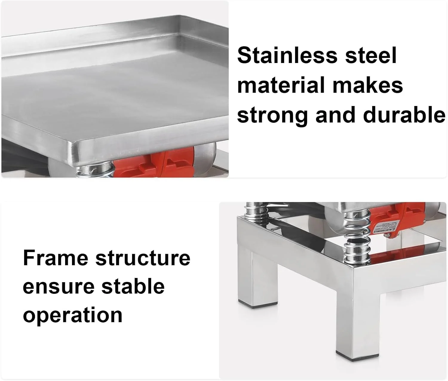 میز ویبره بتن DRUXTO، میز تست ارتعاش 3600 دور در دقیقه، پلتفرم ویبره ملات سیمان استیل ضد زنگ برای حذف حباب ها و لرزاندن رسوب، 50 * 50