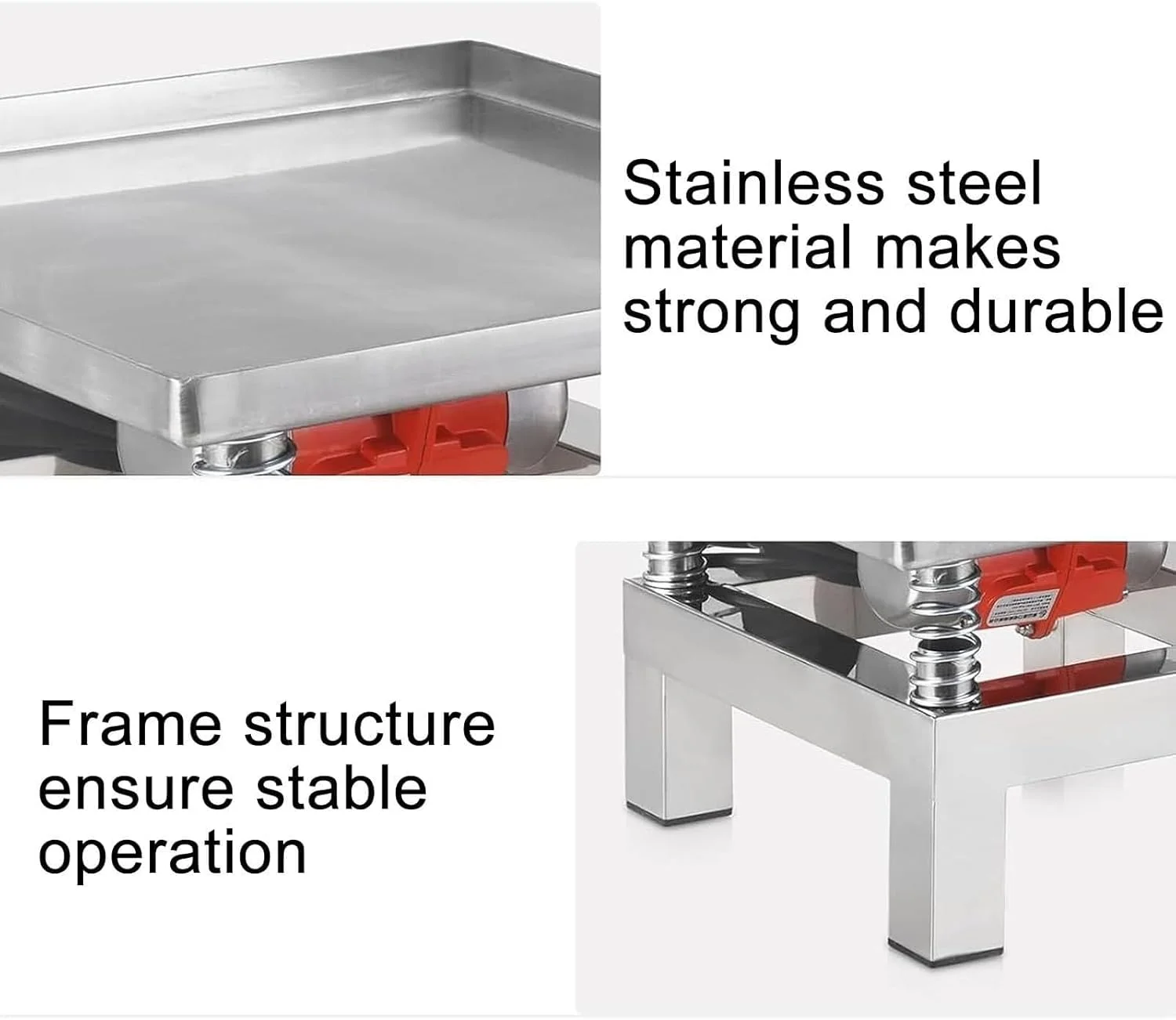 میز ویبره بتن کوچک، سکوی لرزاننده بتن استیل ضد زنگ، میز کار 35×35 سانتی متر، میز تست لرزش چند منظوره، برای نیازهای تولید در مقیاس کوچک آزمایشگاه کارگاهی