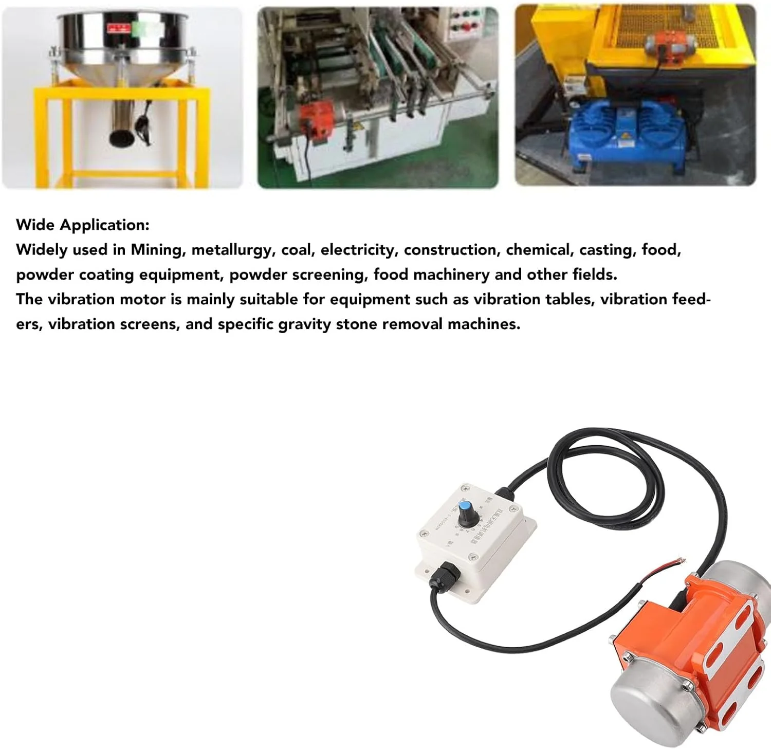 موتور ویبراتور بتن Depisuta، موتور ویبره DC براشلس 12 ولت با کنترل کننده سرعت، آلیاژ آلومینیوم سبک وزن با مهر و موم IP65، برای میزهای لرزان و ویبراتورهای بتن (15 وات)