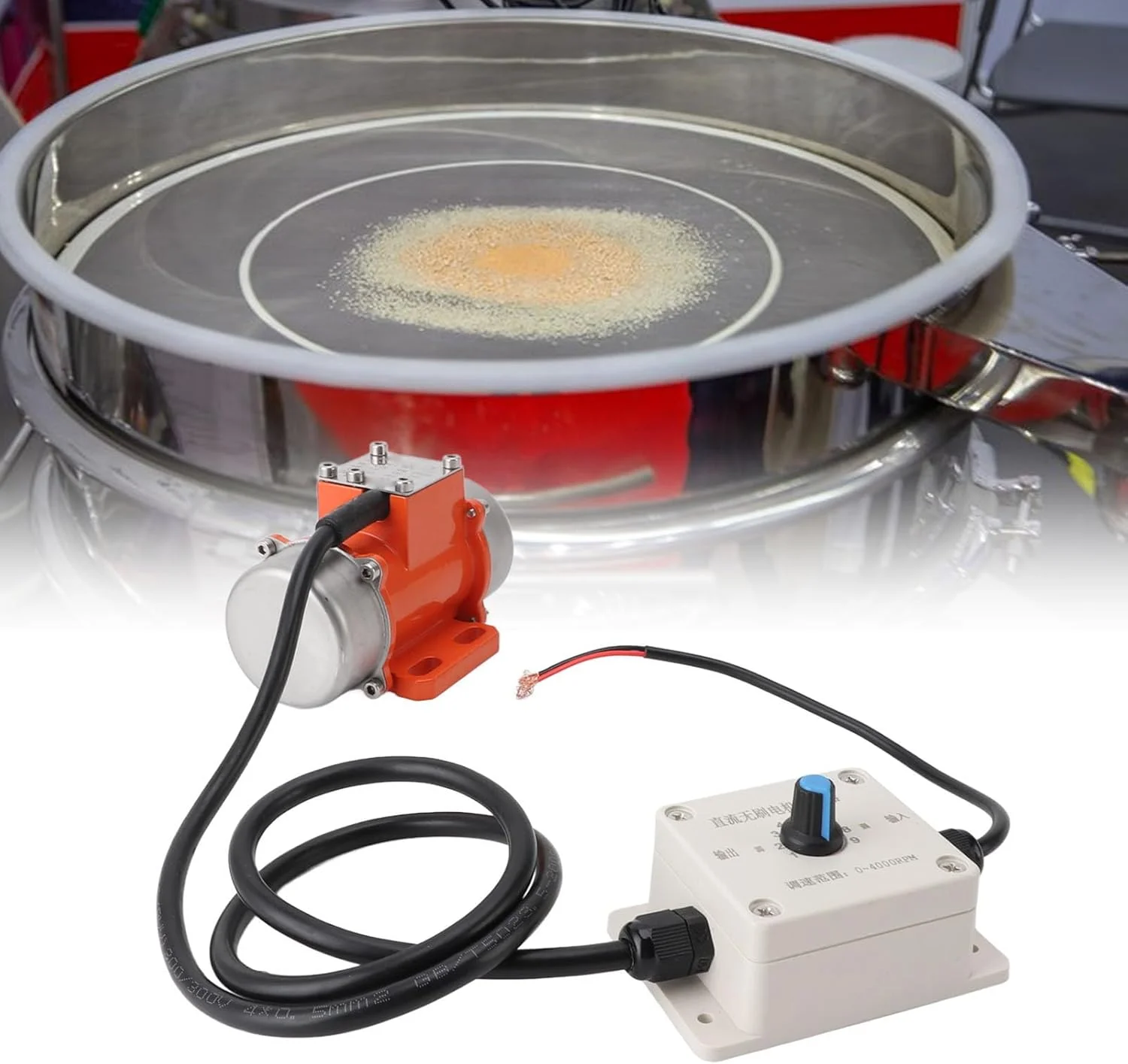 موتور ویبراتور بتن Cryfokt، موتور ویبراتور براشلس DC 24 ولت آلیاژ آلومینیوم IP65 با کنترلر سرعت، ابزار ویبره موتورهای ویبره برقی برای معدن، ساخت و ساز