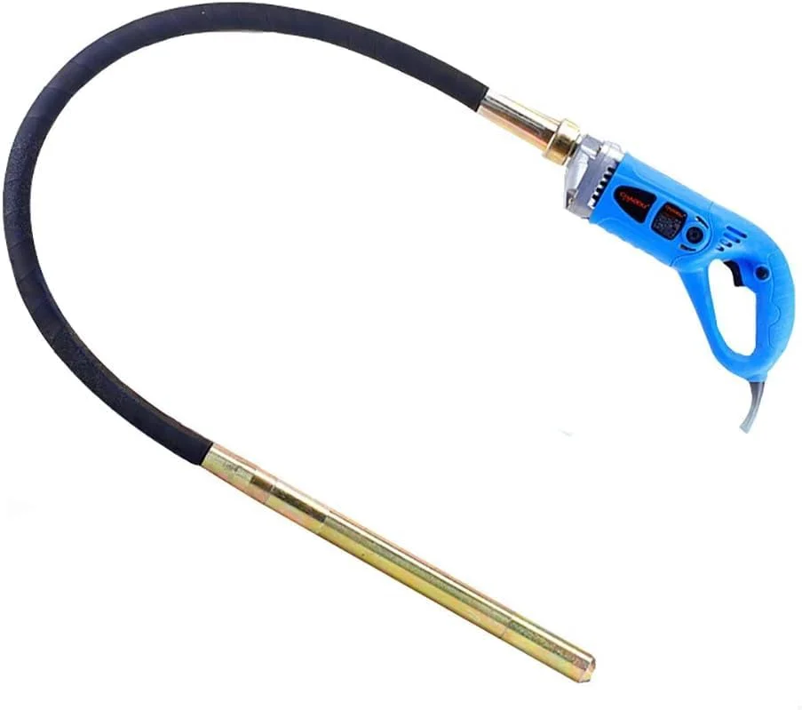 ویبراتور بتن قابل حمل CQRMT، شیکر بتن کوچک، ویبراتور پلاگین، میله شوک ابزار بتن (سایز: 800W + میله ویبره 1.2 متری)