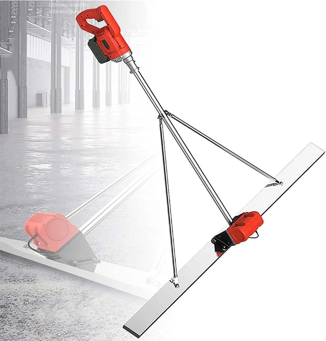 کیت شمشه ویبراتوری بتن، ابزار پرداخت بتن با صفحه استیل ضد زنگ، موتور ویبره پرداخت سیمان شمشه، تراز کننده سطح سیمان برقی بی سیم
