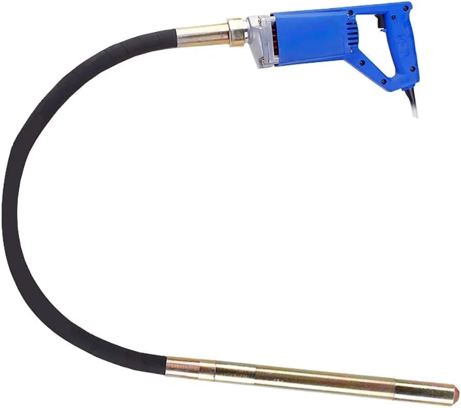 ویبراتور بتن قابل حمل CQRMT، شیکر بتن کوچک، ویبراتور پلاگین، میله شوک ابزار بتن (سایز: 800W + میله ویبره 1.2 متری)