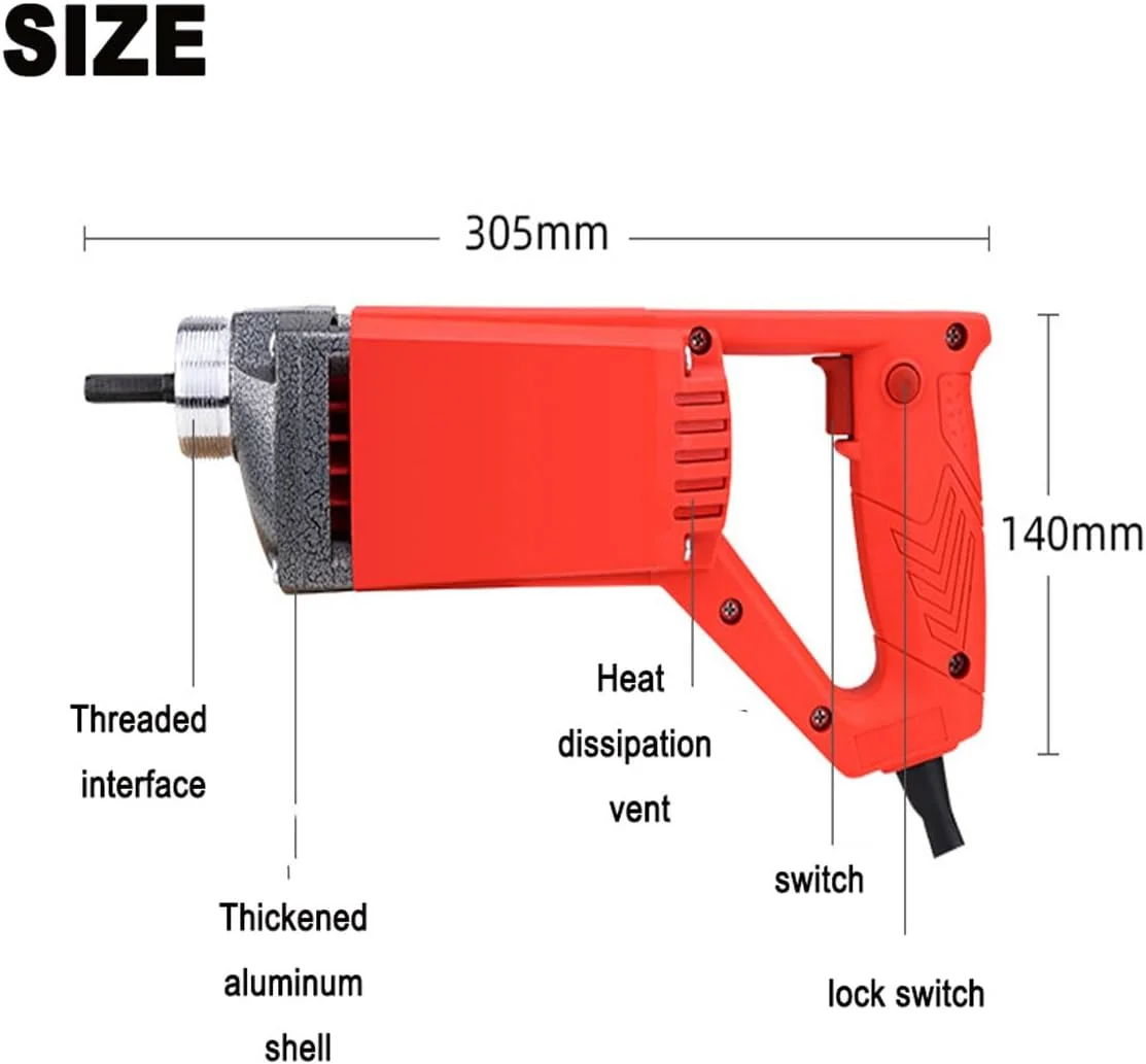 ویبراتور بتن برقی دستی بی سیم، با شفت انعطاف پذیر 1.5 متری، موتور مسی قدرتمند، ابزار ارتعاشی بتن قابل حمل برای ساخت و ساز، حذف حباب هوا، تراز و مخلوط کردن بتن ویبراتور بتن برقی دستی بی سیم، با شفت انعطاف پذیر 1.5 متری، موتور مسی قدرتمند، ابزار ارتعاشی بتن قابل حمل برای ساخت و ساز، حذف حباب هوا، تراز و مخلوط کردن بتن