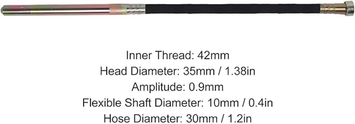 ویبراتور بتن بی سیم 35 میلی متری، ابزار ویبره بتن دستی، ابزار ویبره بتن بی سیم، ویبراتور حذف حباب هوا برای مصارف صنعتی، دریل دستی قابل حمل حذف حباب 35 میلی متری (2 متر / 6.6 فوت)