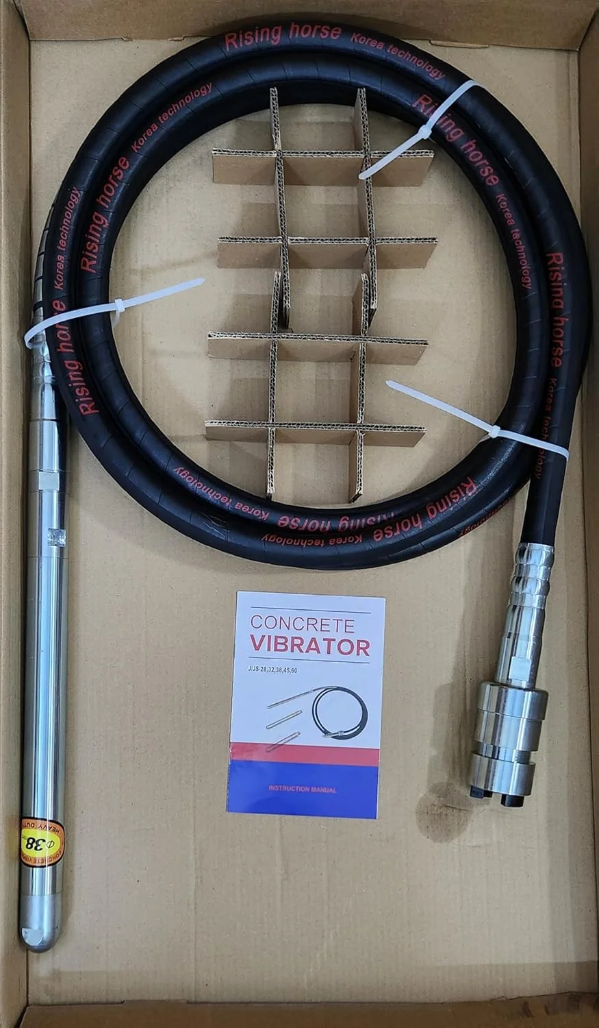 شفت ویبراتور بتن 6 متری RISING HORSE، تکنولوژی کره، مدل DYNAPAC - قطر 38 میلی‌متر